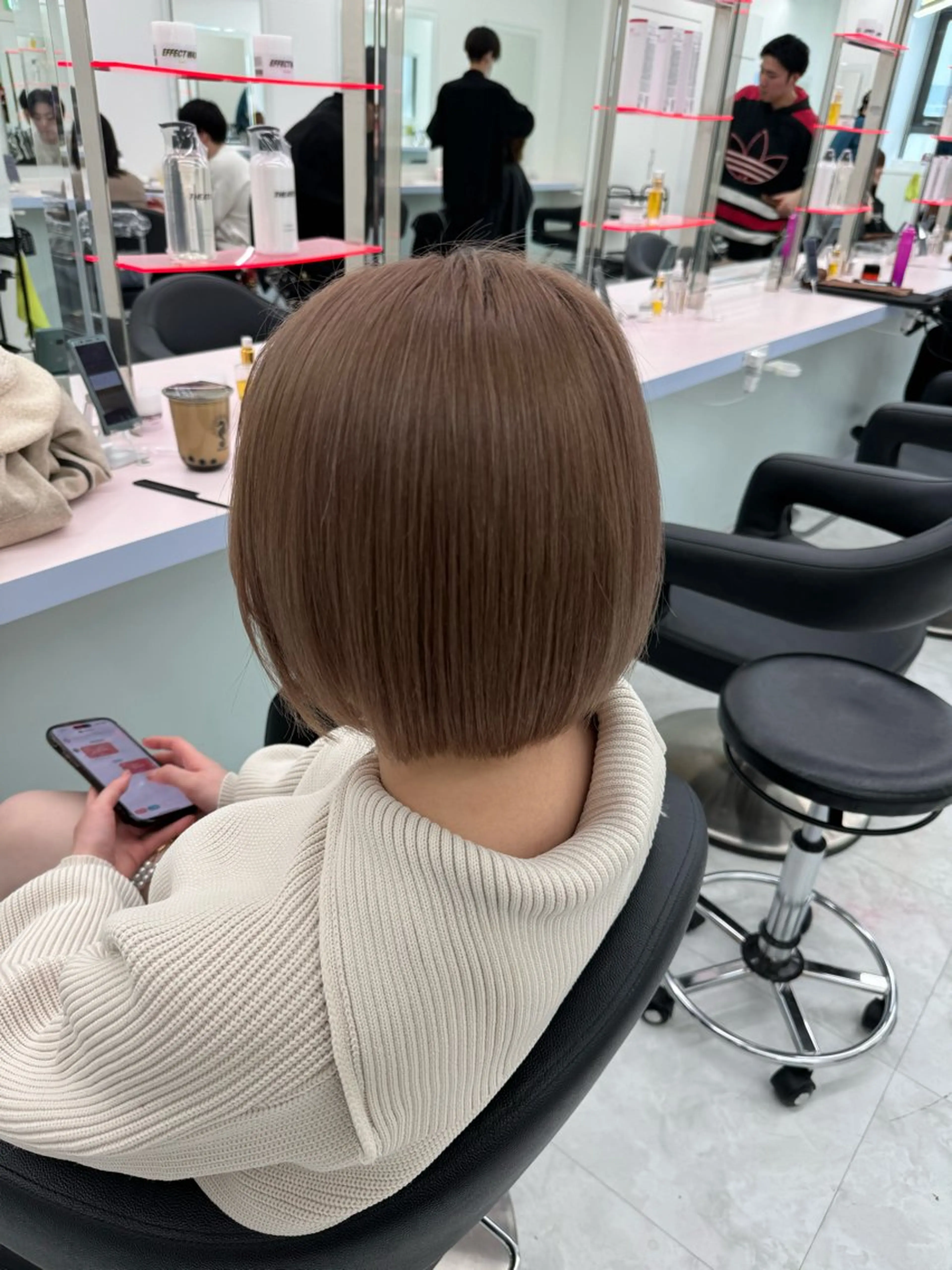 ミディアム カラー ベージュカラー ミルクティーベージュ ヘアカラー ヘッドスパ ヘアセット ♡ブリーチカラー♡ Mirioのヘアスタイル