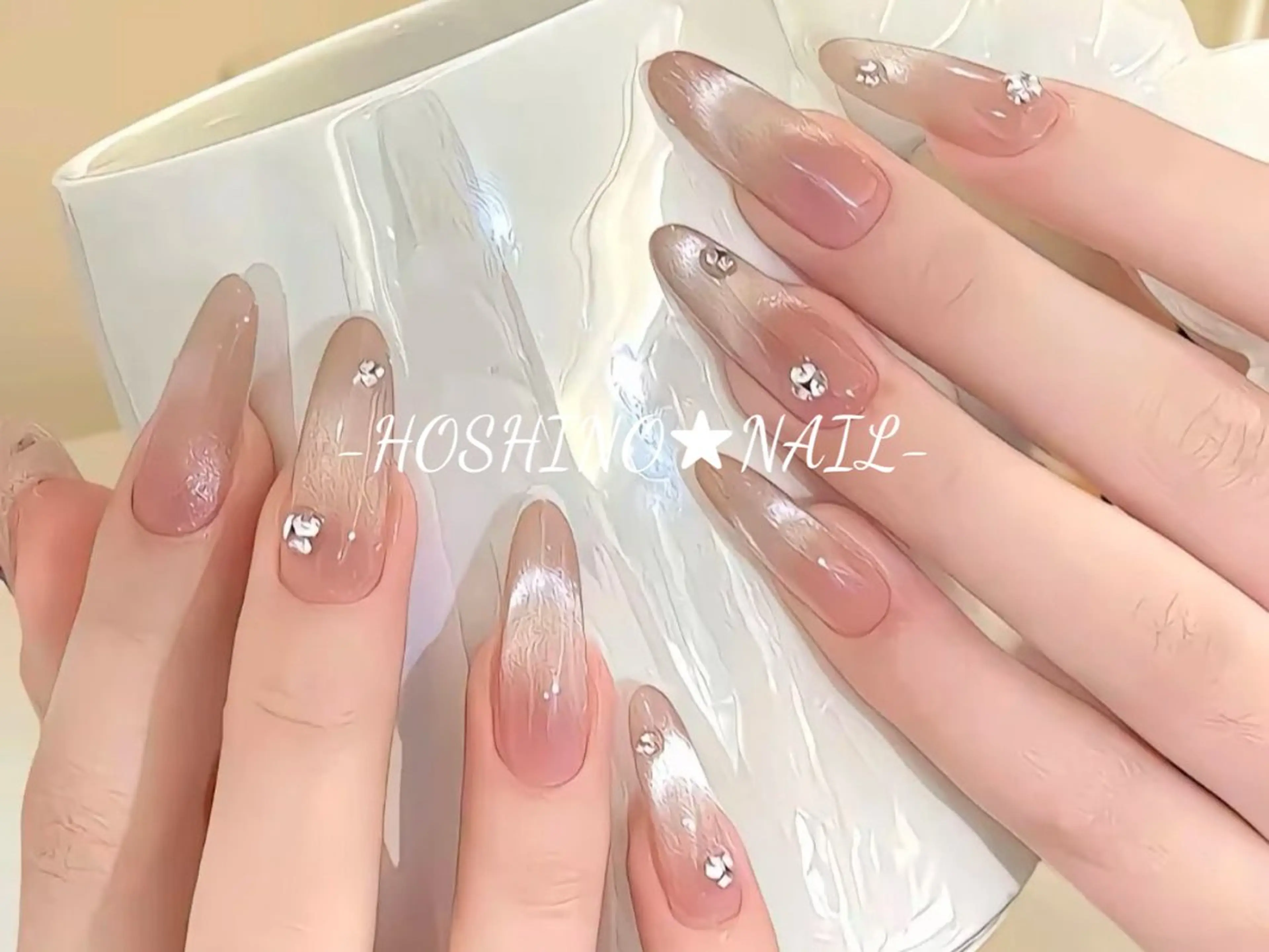 ネイル オーロラネイル チークネイル ドット フットネイル フレンチネイル ハンドネイル ★HOSHINO NAIL★新宿店のネイルデザイン