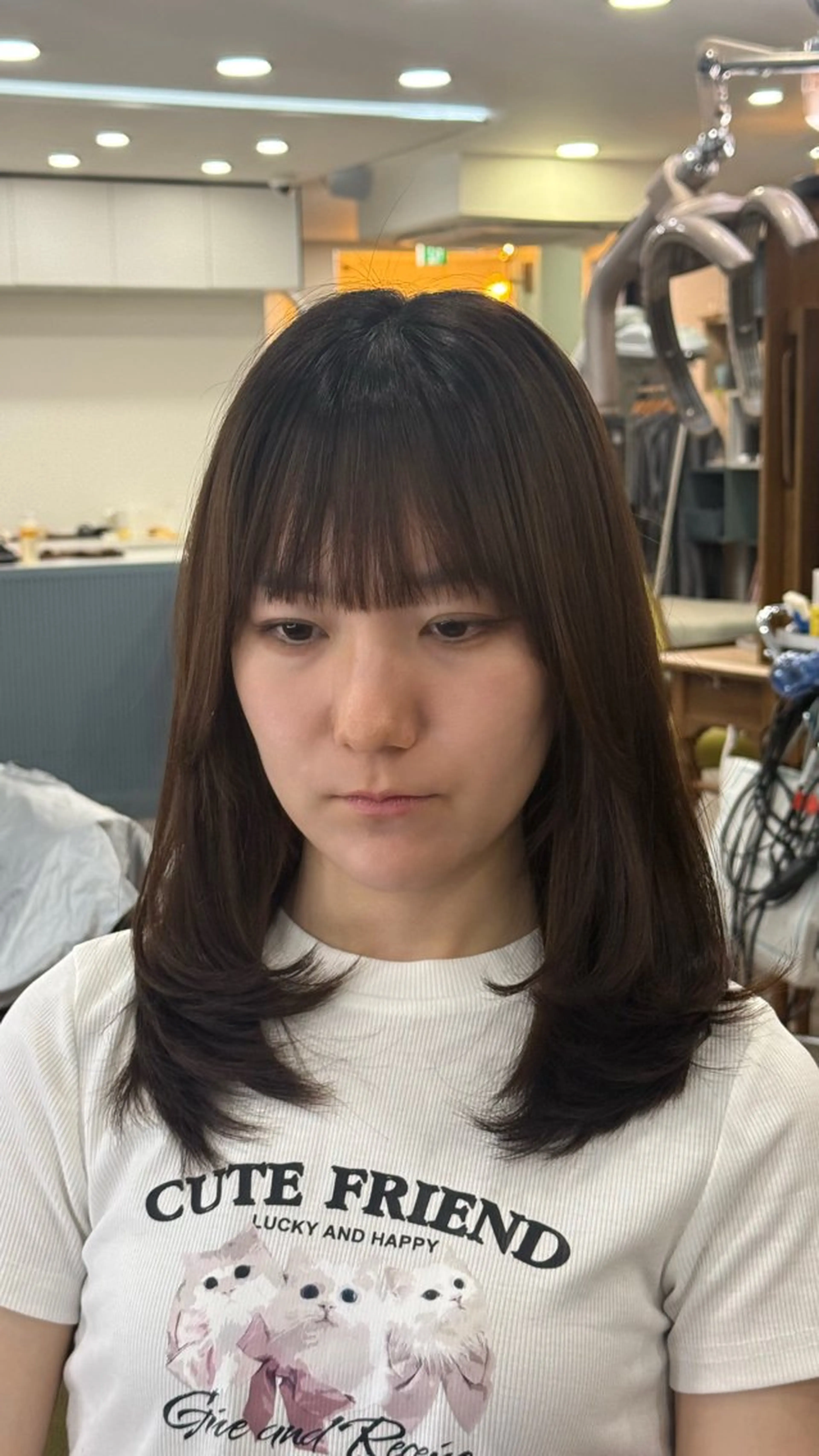 ミディアム ♡mia/韓国ヘア/ レディースカット🧸のヘアスタイル