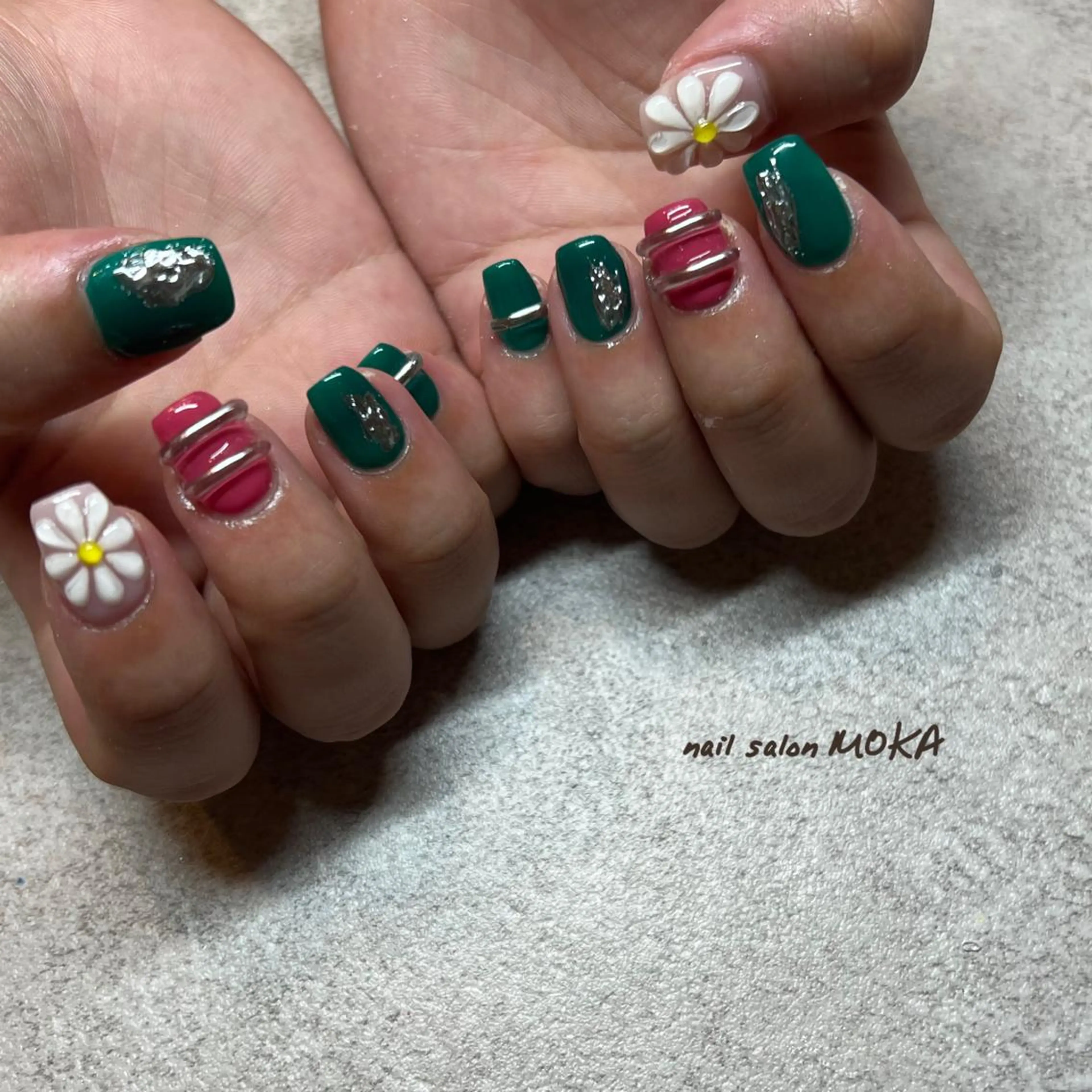 ネイル ぷっくりネイル ハンドネイル nail salon MOKAのネイルデザイン