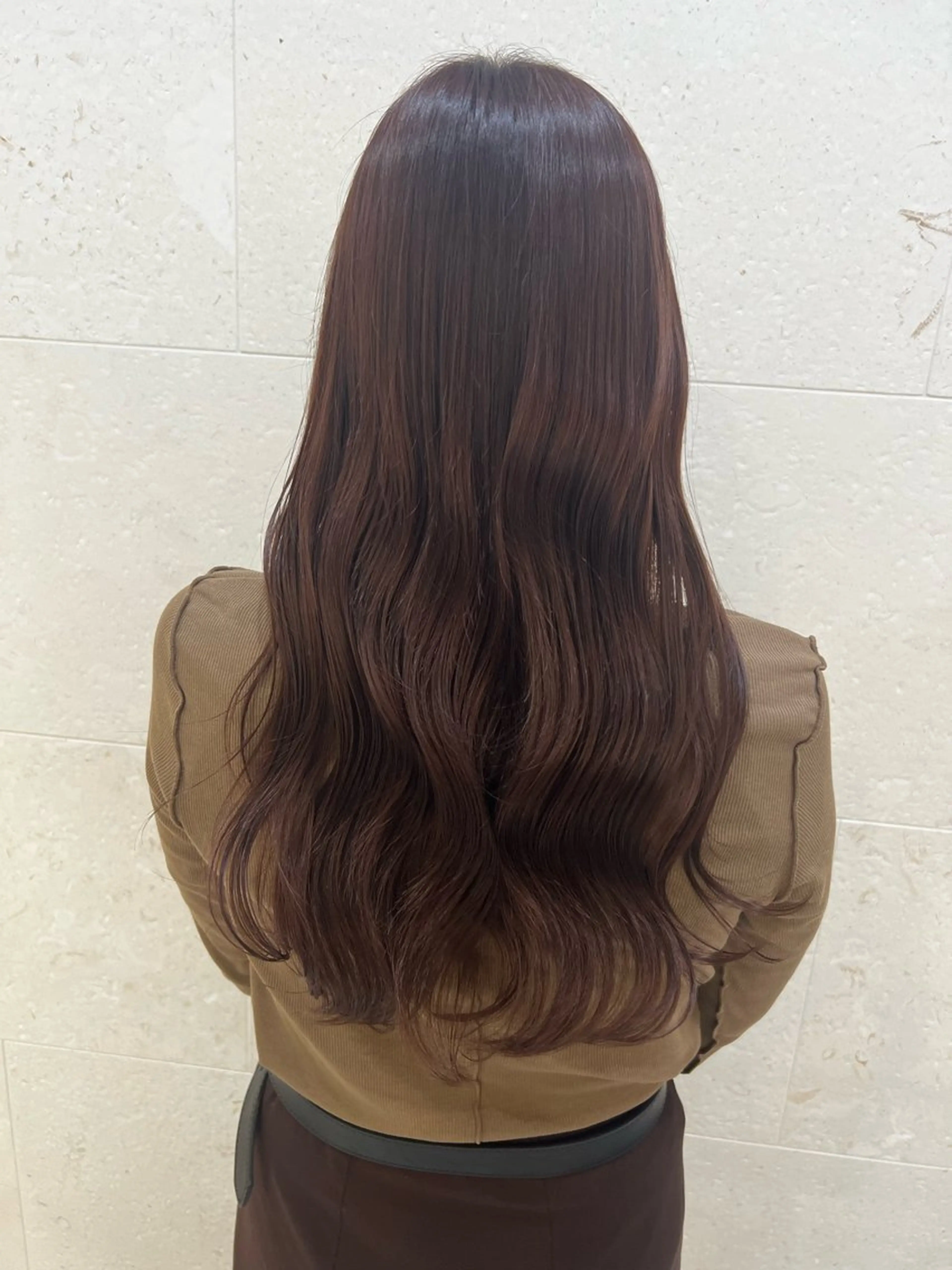 ロング カラー ブラウンカラー ココアブラウン ヘアカラー 鈴木 愛華のヘアスタイル