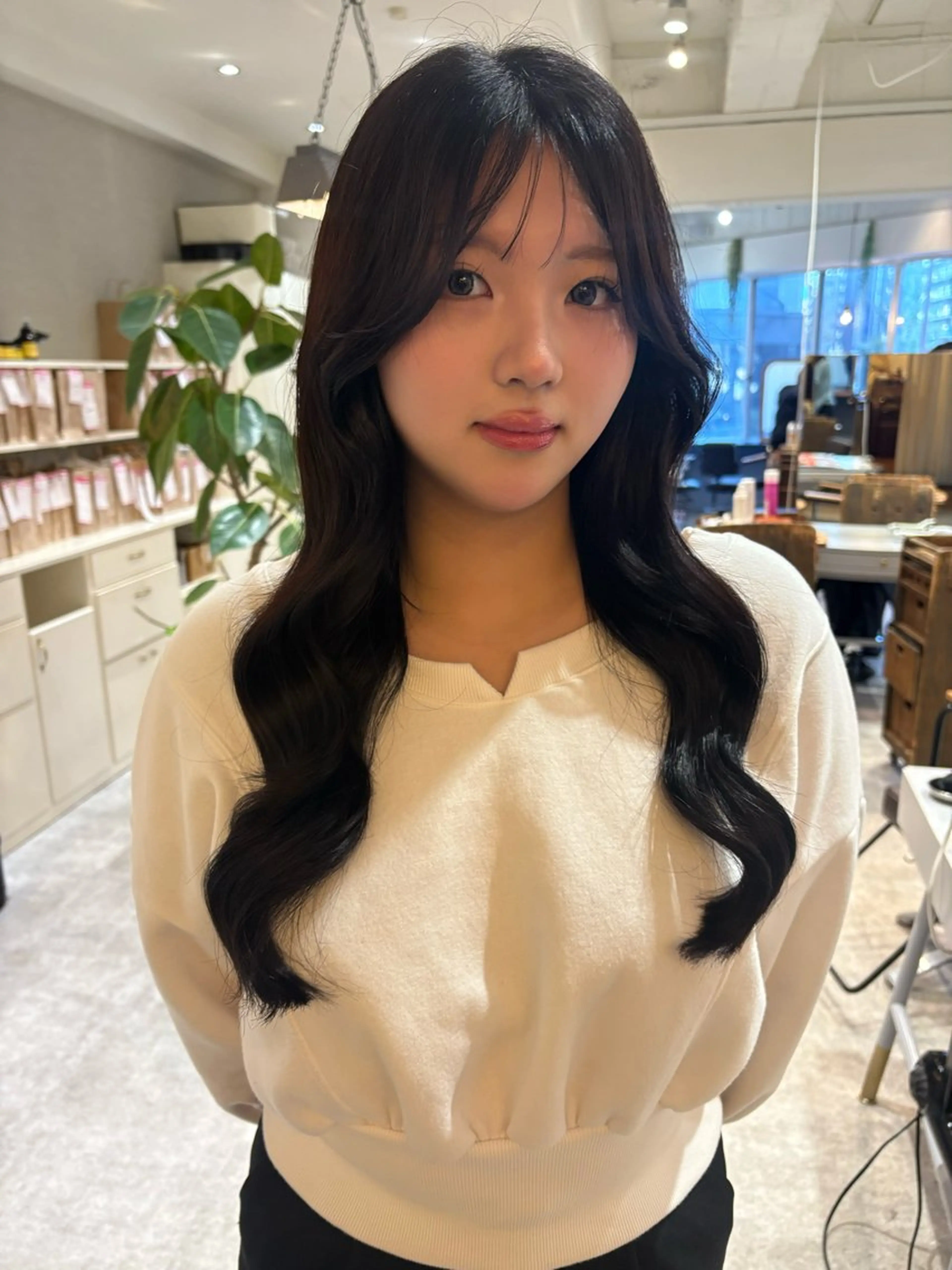 ロング SIKI yuuna モテ韓国ヘア☁️のヘアスタイル