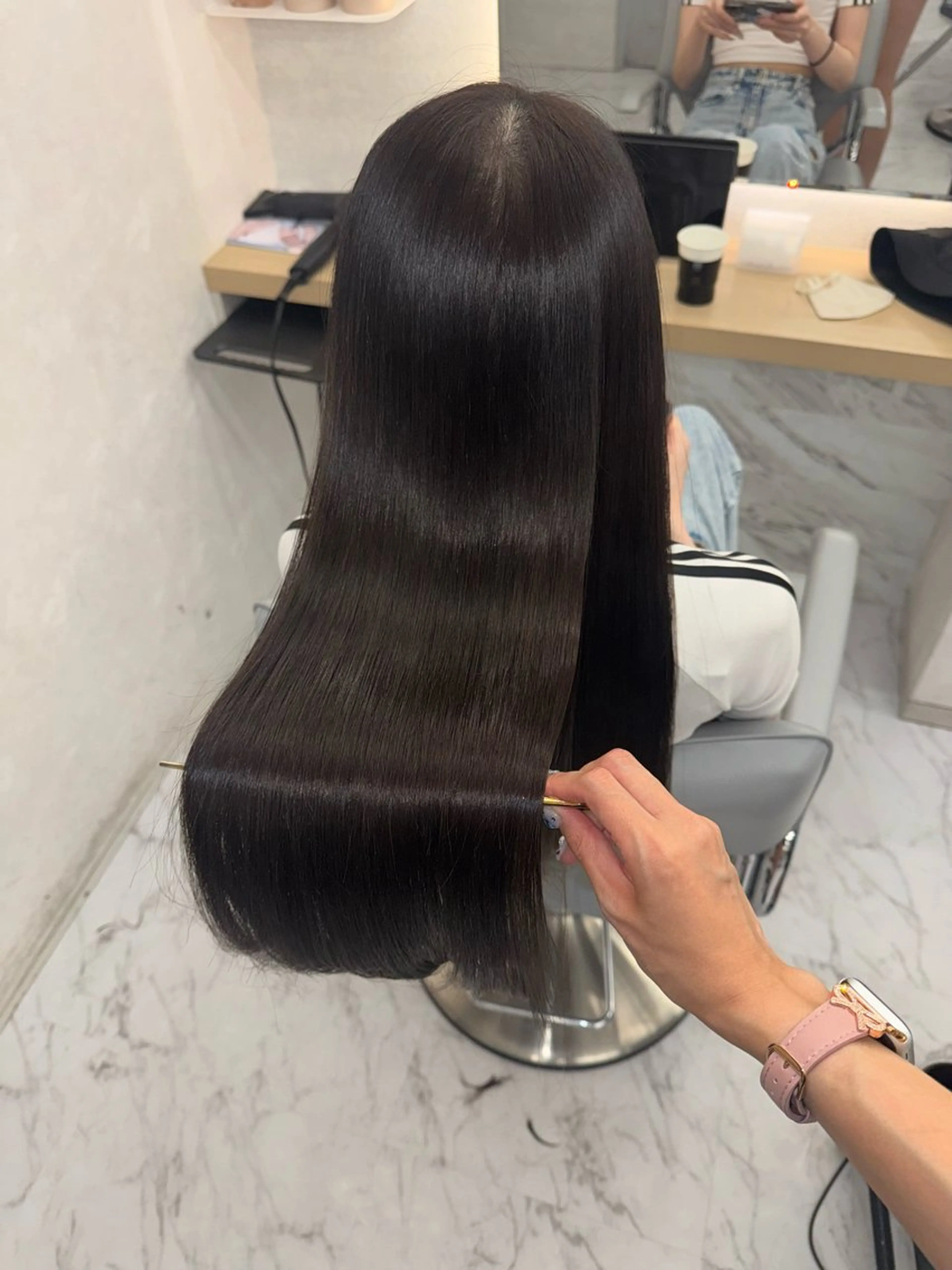 ロング カット ヘアカラー トリートメント 韓国🫧アイドルヘア 🎀みづきのヘアスタイル