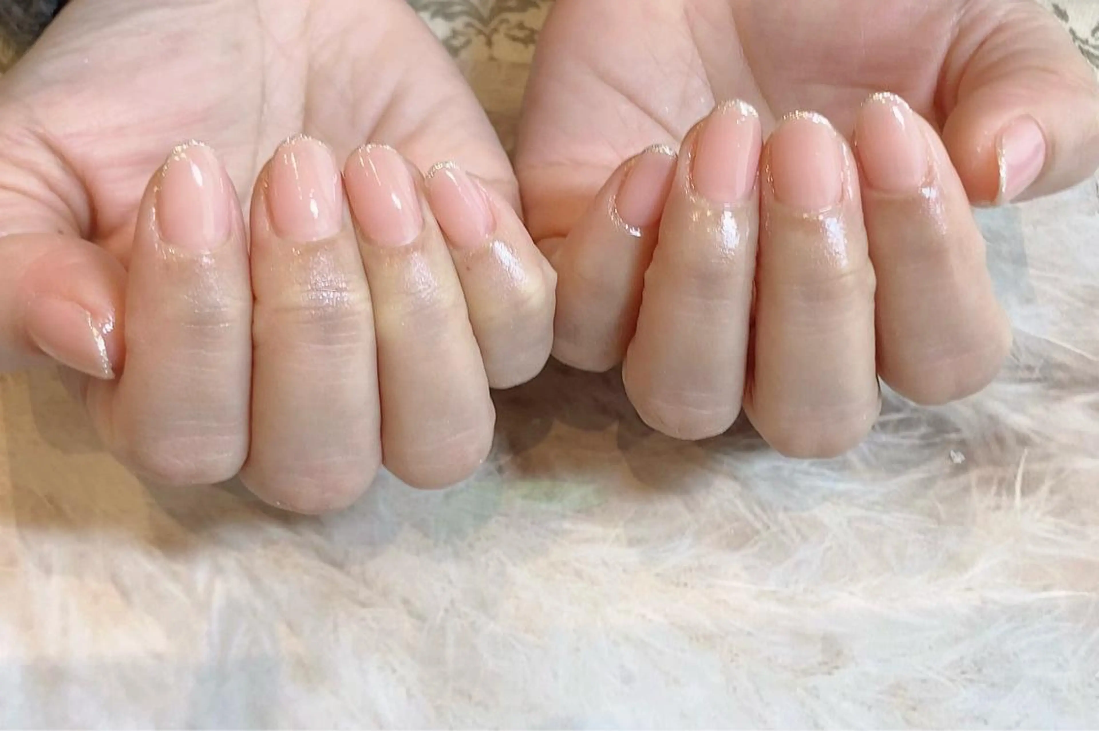 ネイル ラメ(グリッター) ワンカラーネイル ハンドネイル トータルビューティサロン cure所属・mika nailのネイルデザイン