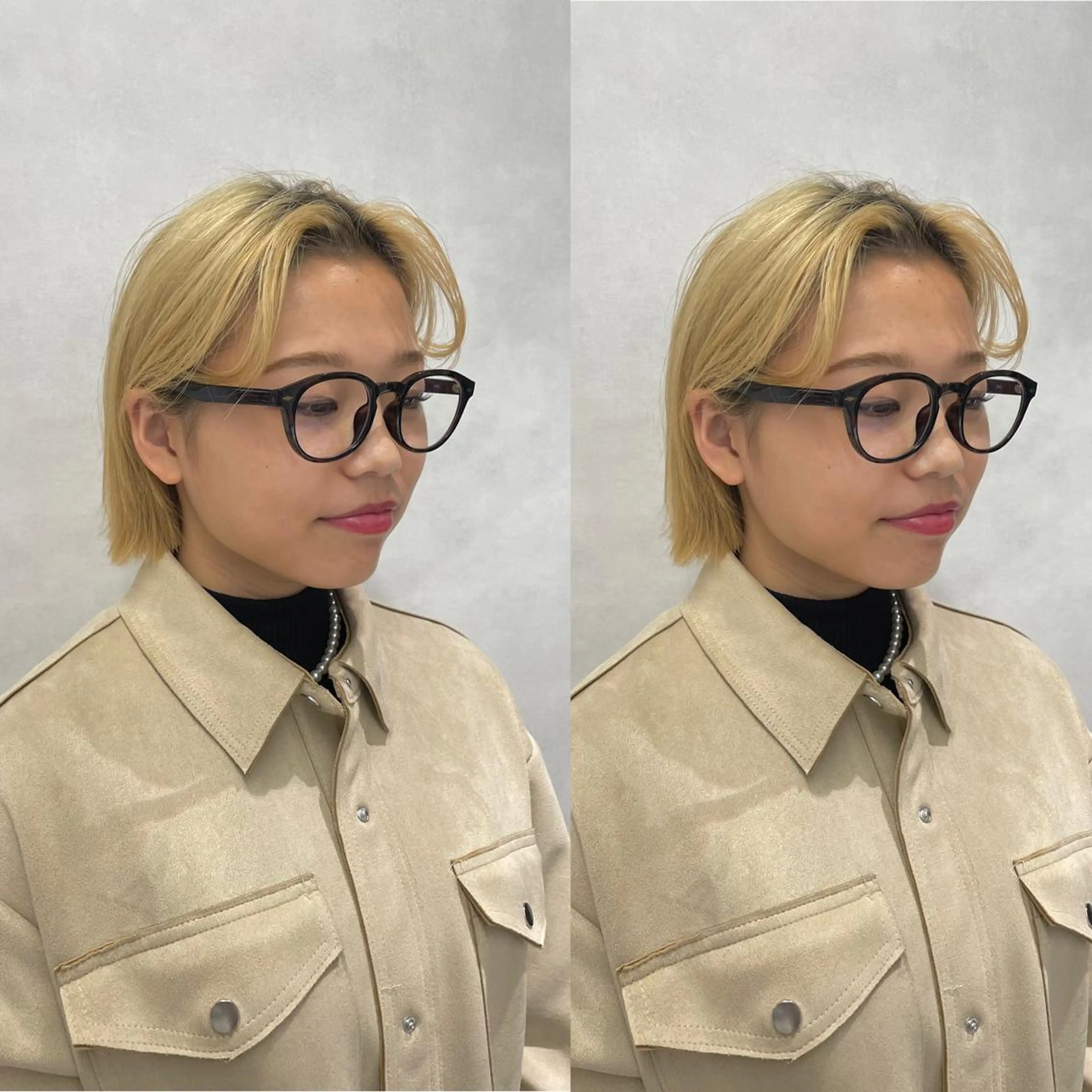 ショート 切りっぱなしボブ ボブ 外国人風カラー kiitos (キートス)所属・原田 貢太郎のヘアスタイル