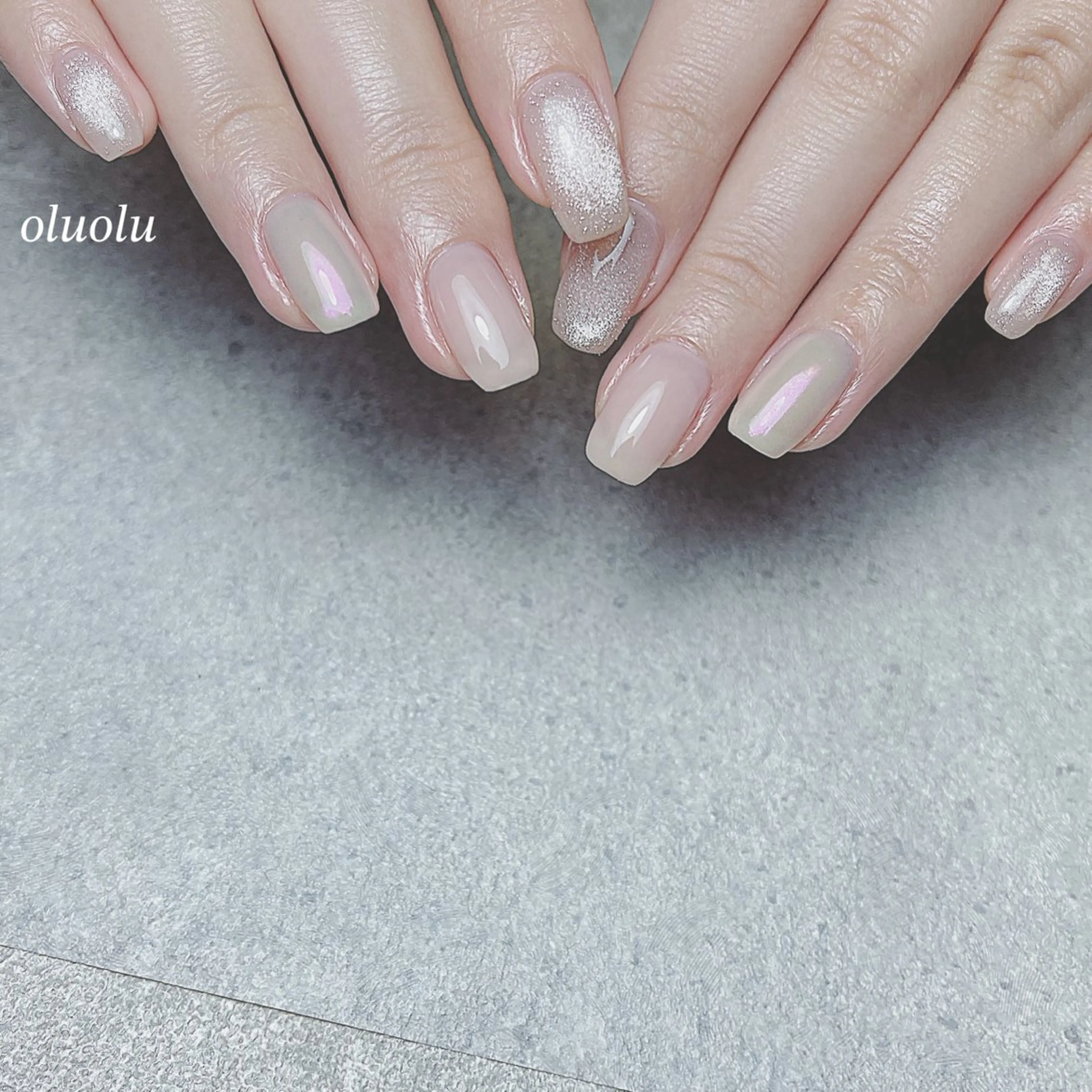 ネイル アートネイル オーロラネイル マグネットネイル ワンホンネイル ハンドネイル 大村 紬華のネイルデザイン