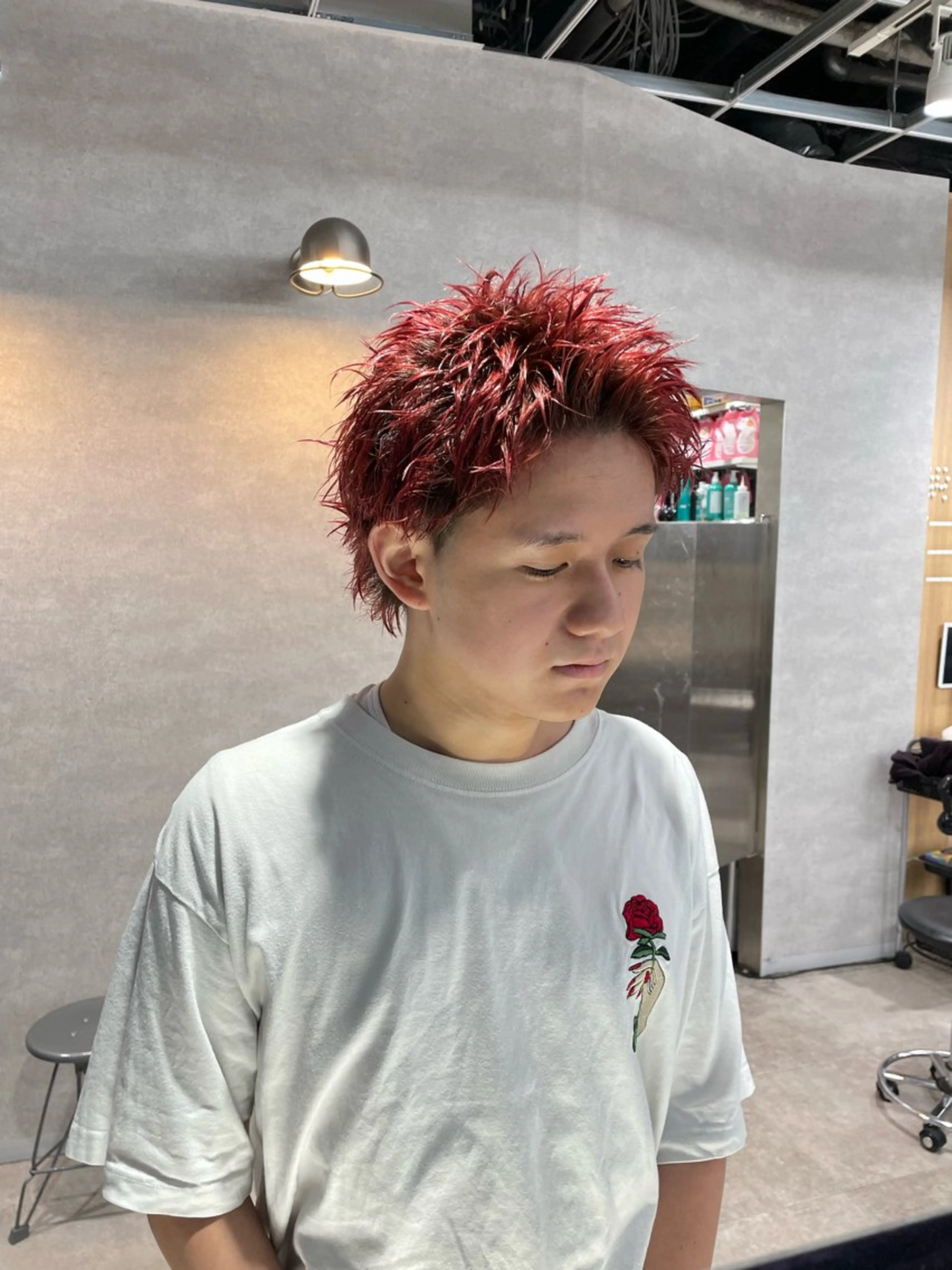 ショート カラー メンズ スパイキーショート ショートヘア カット ヘアカラー 垢抜けハイトーン☀/ 笑顔の美容師/しゅんのヘアスタイル