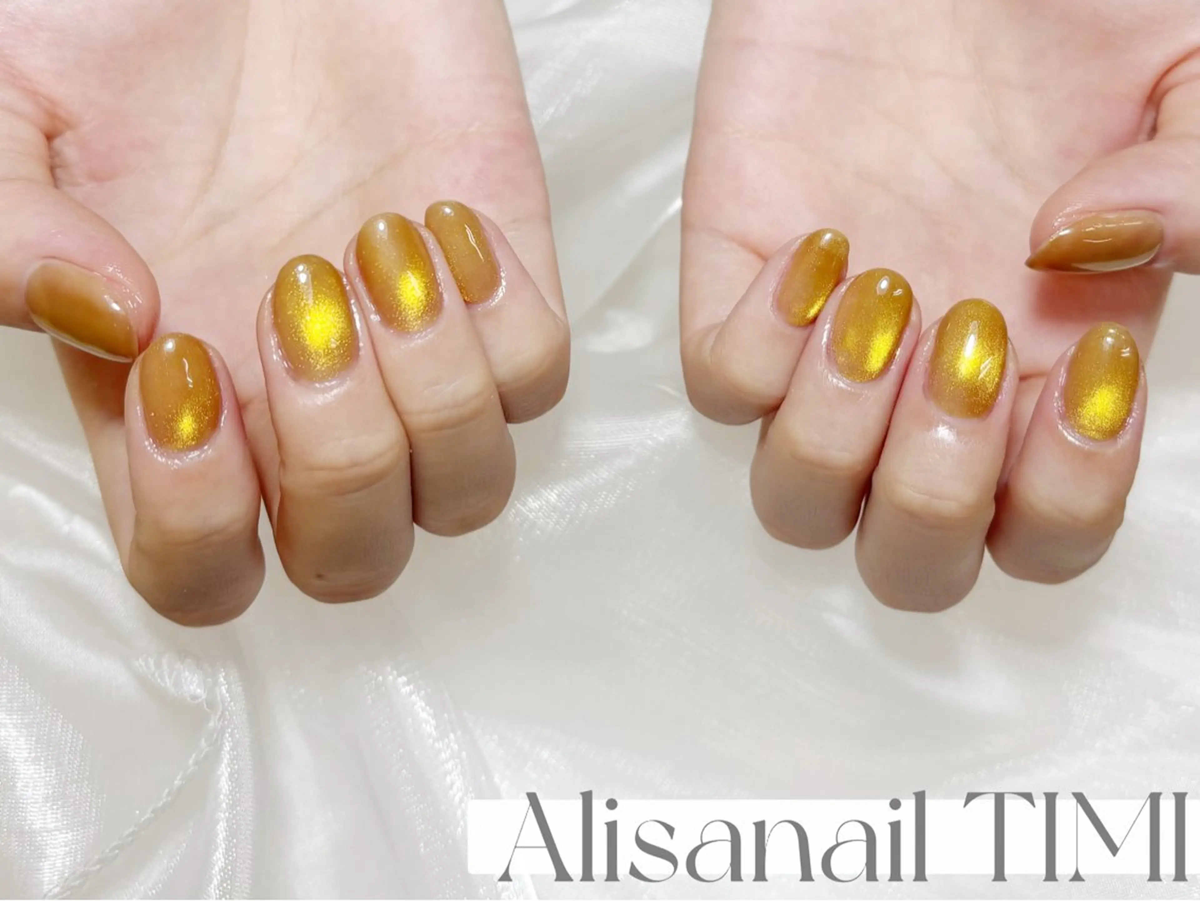 ネイル マグネットネイル マグネットワンカラー ワンカラーネイル ハンドネイル Alisa nail Timiのネイルデザイン