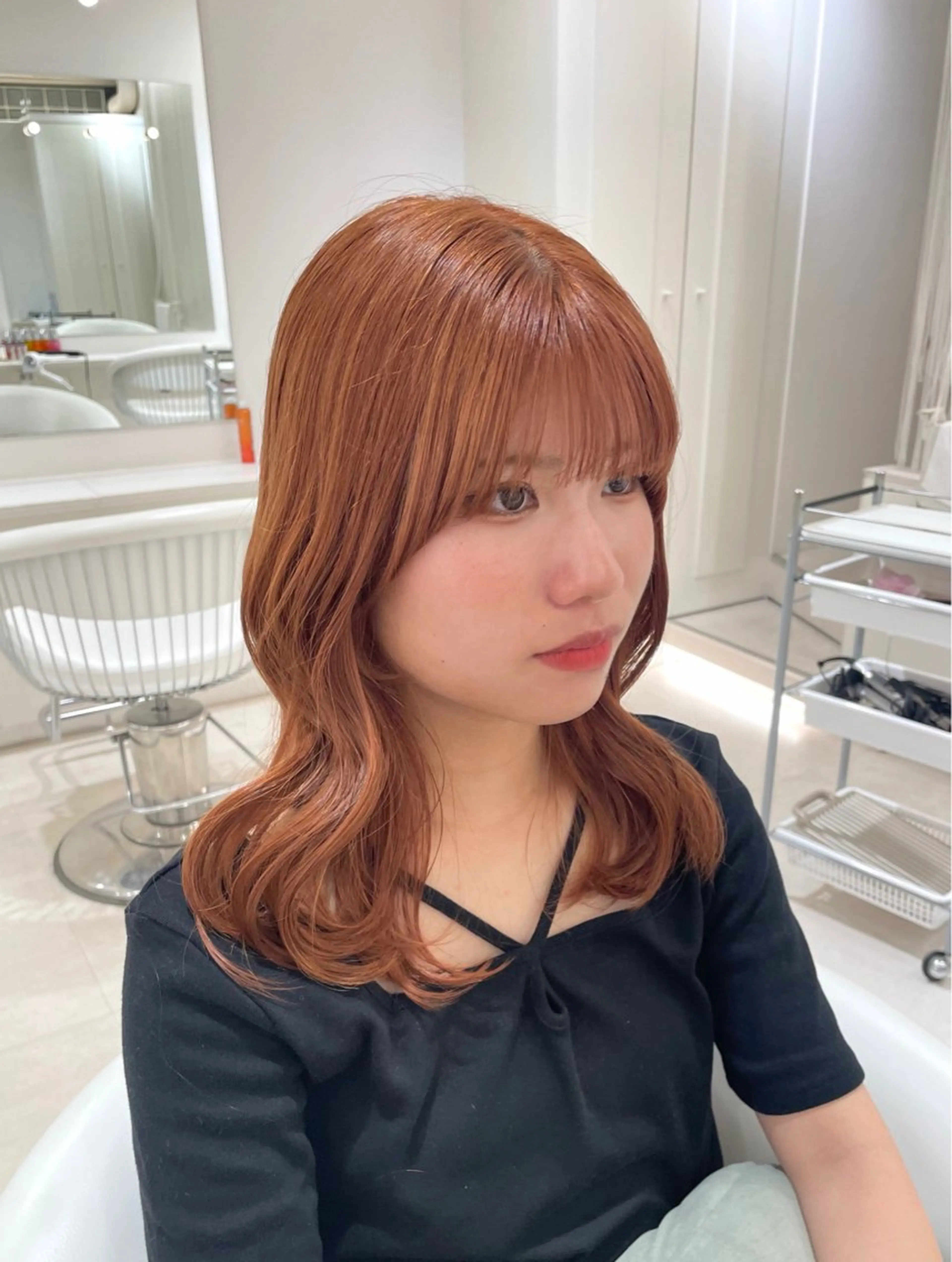 ミディアム カラー ヘアカラー ParveMix 🩶🫧入江 香名のヘアスタイル