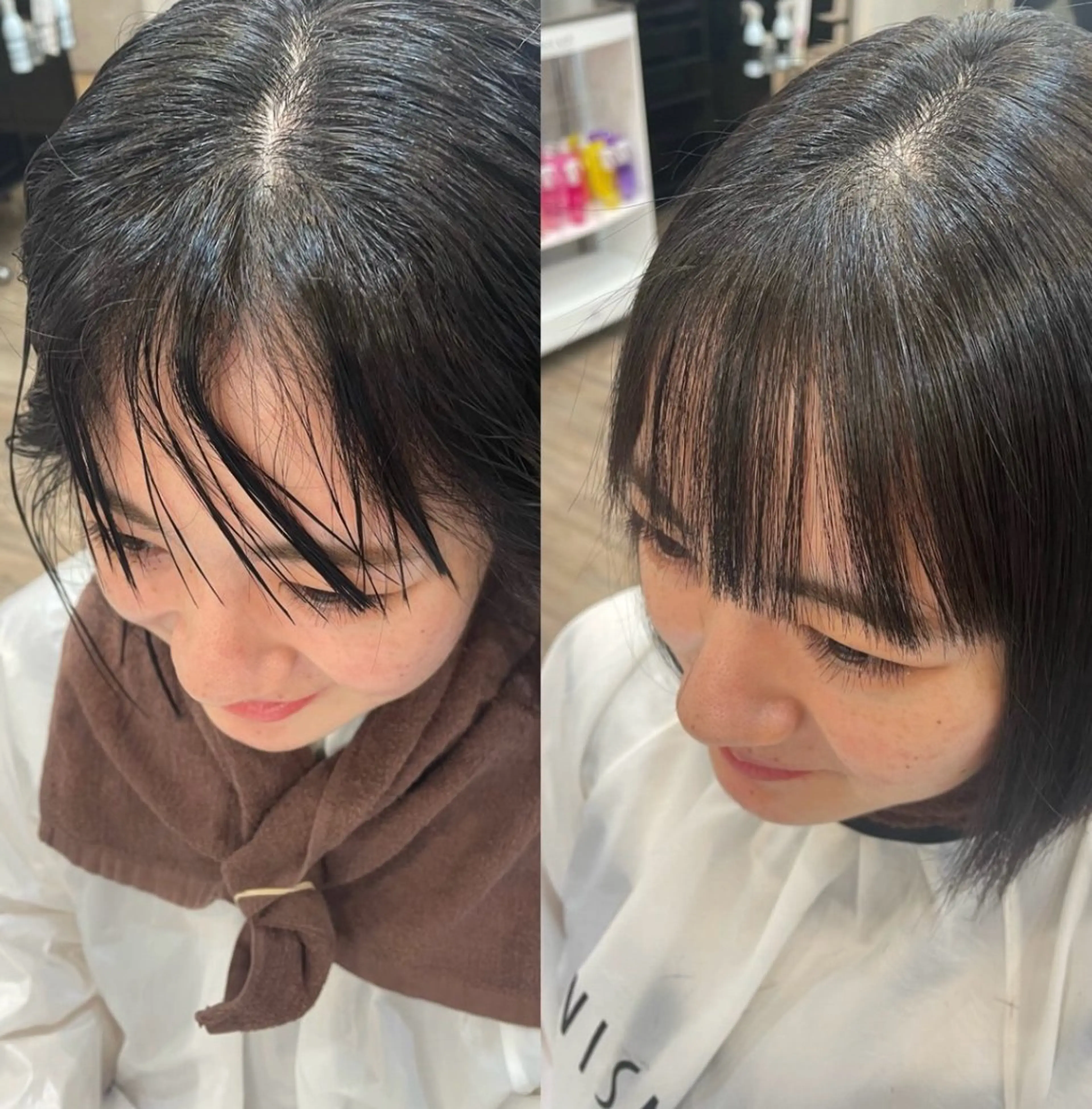 パーマ 縮毛矯正 カット 縮毛矯正 VISAGE ba.sk 金子詩帆のヘアスタイル