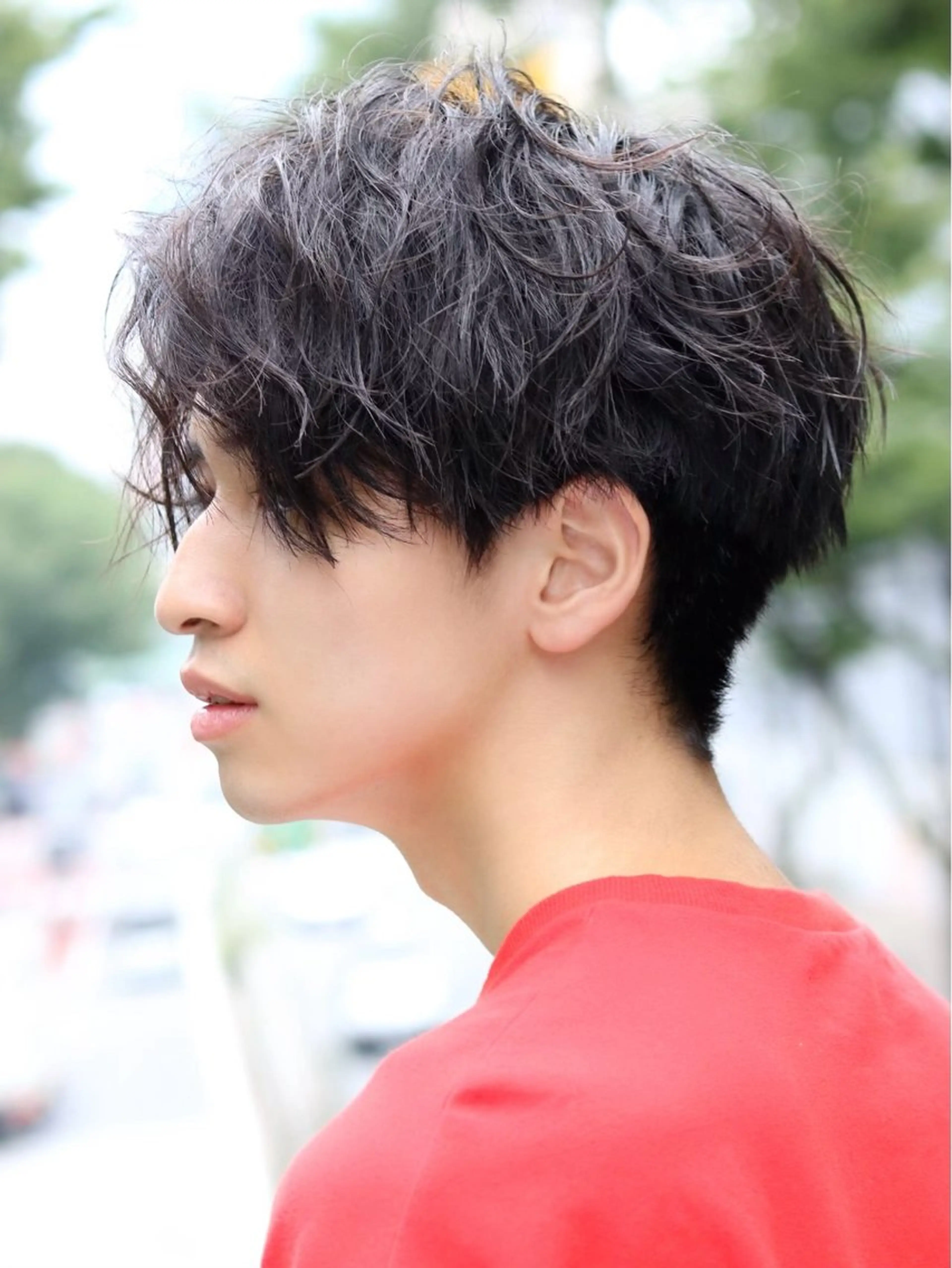 【人気スタイリスト担当】 カット+スパイラルパーマ(メンズパーマ/メンズカット/センターパート/マッシュ)の写真