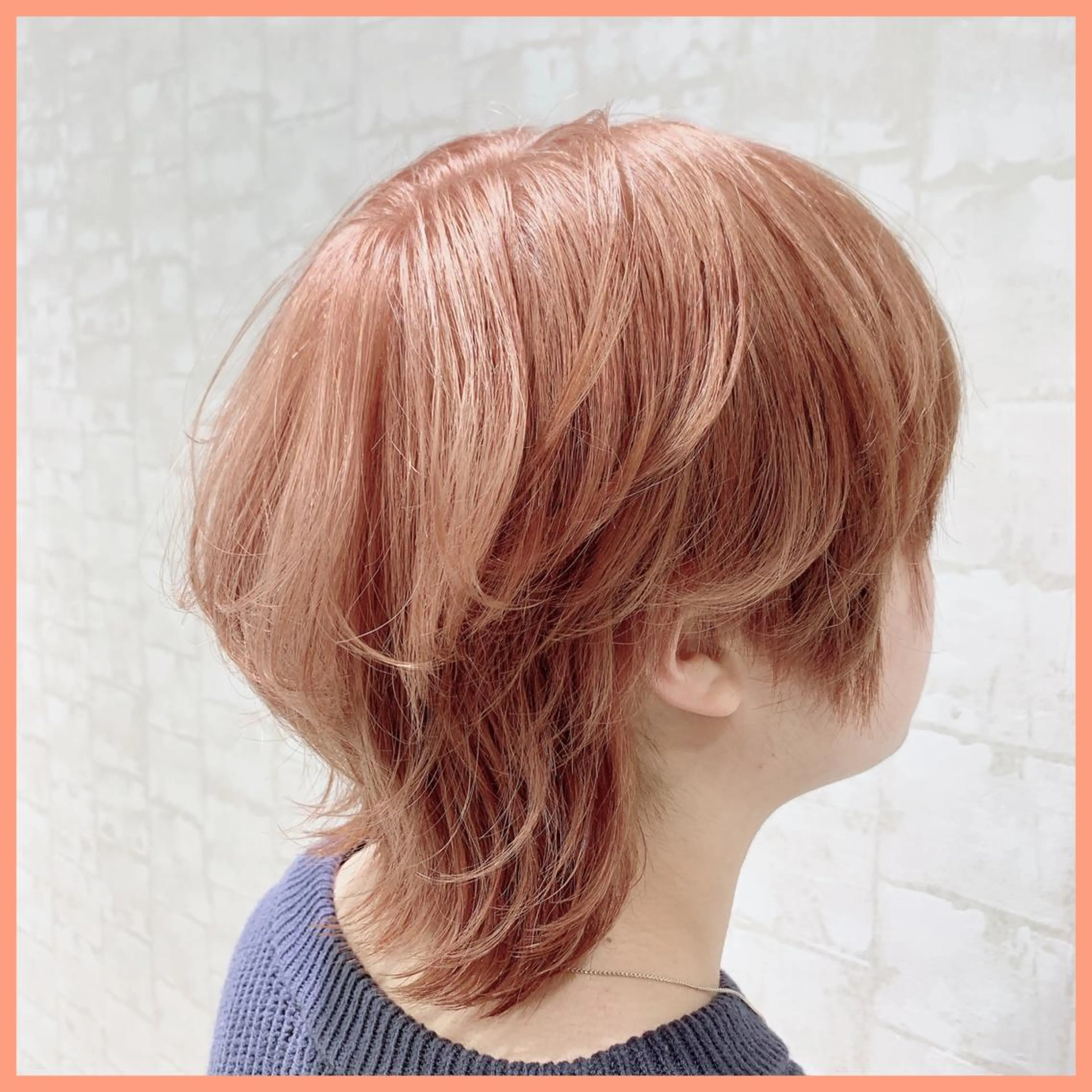 ショート カラー オレンジ トリートメント ウルフカット カット ヘアカラー トリートメント ヘアセット 美髪矯正&艶髪 髪質改善/川田のヘアスタイル