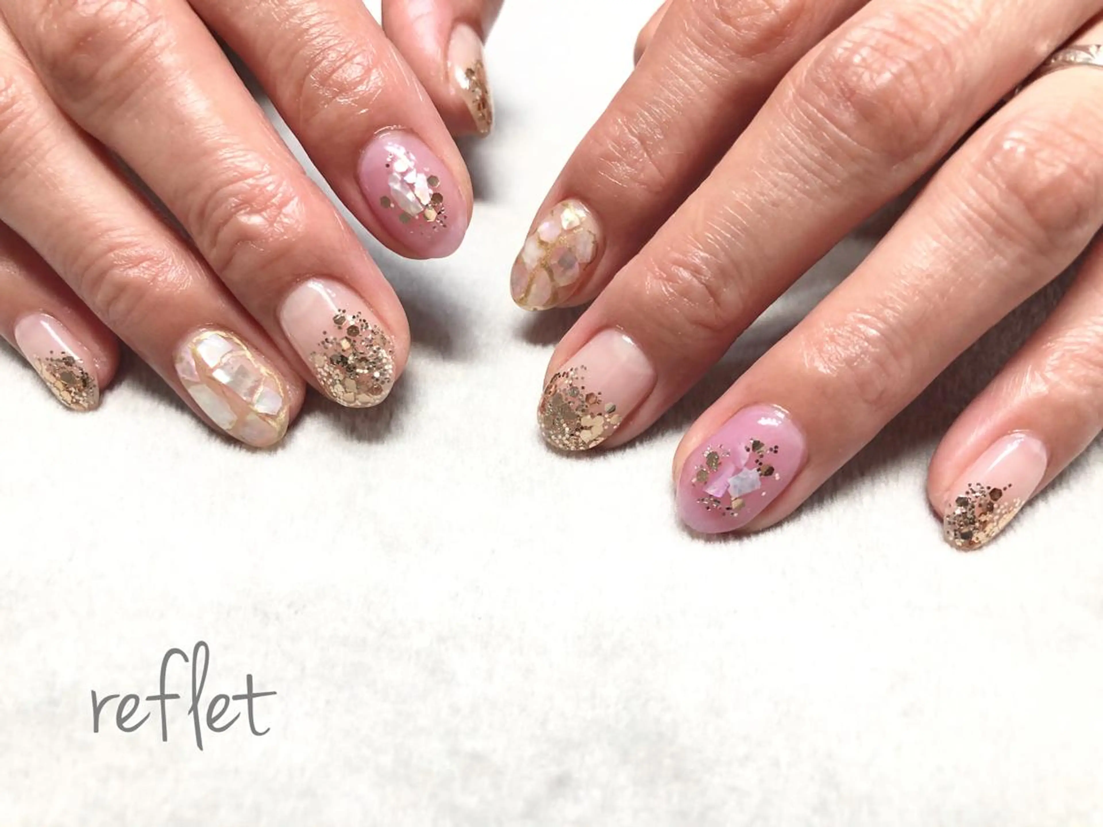 ネイル 冬ネイル ハンドネイル reflet nailのネイルデザイン