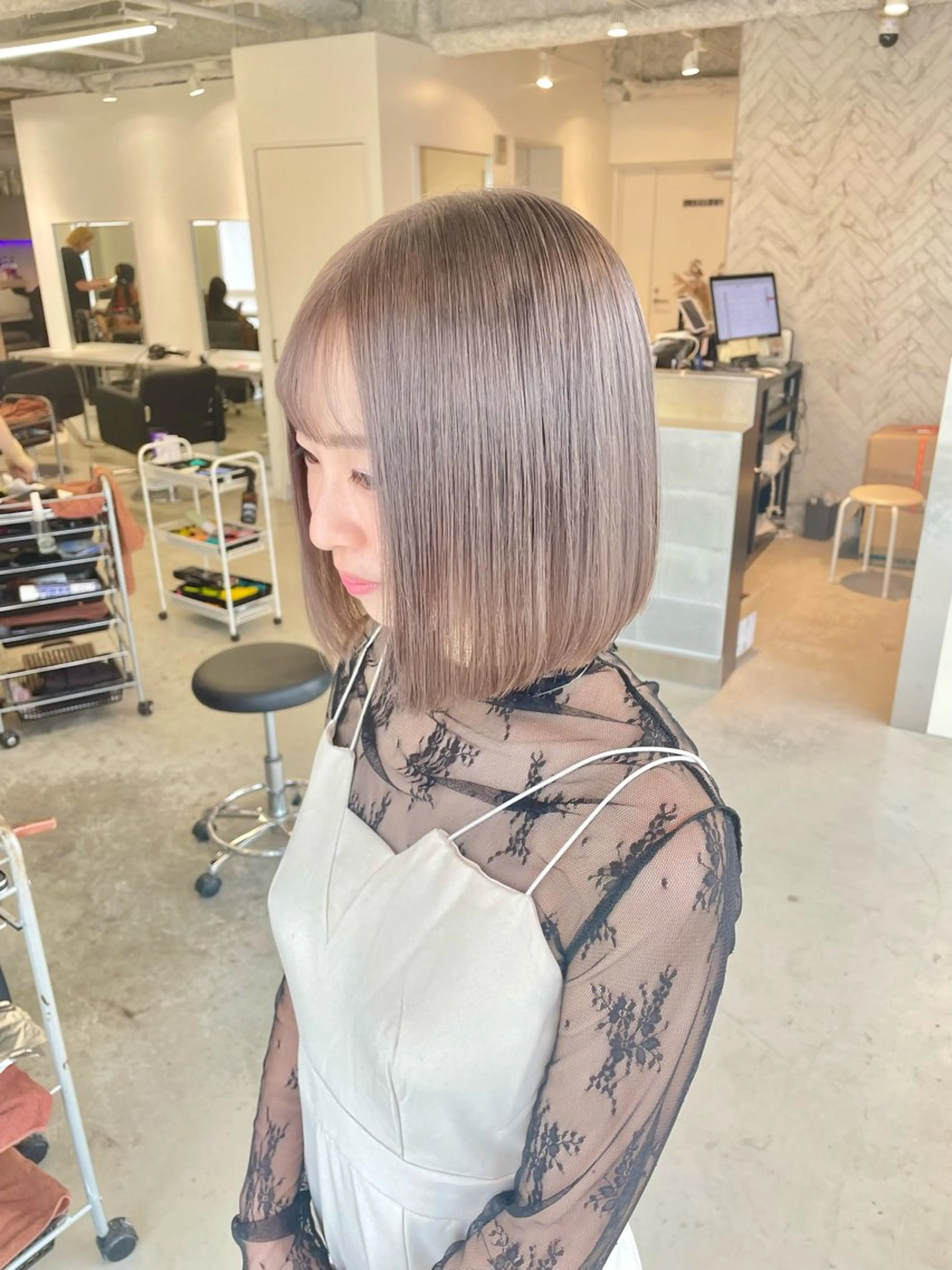 ショート カット ヘアカラー トリートメント ヘアセット 🎗井上 竜 ブリーチ指名No.1のヘアスタイル