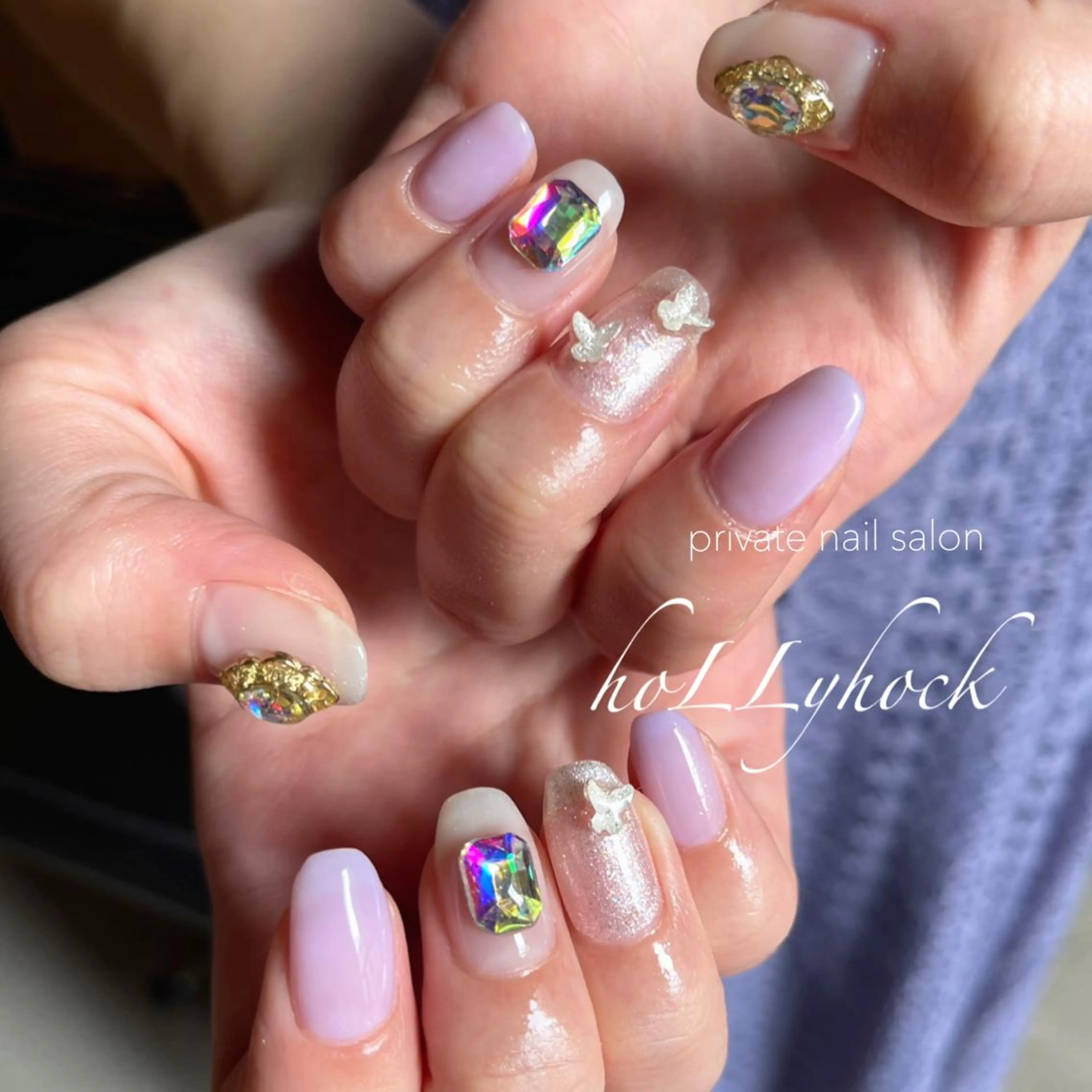 ネイル ハンドネイル nail salon hoLLyhockのネイルデザイン