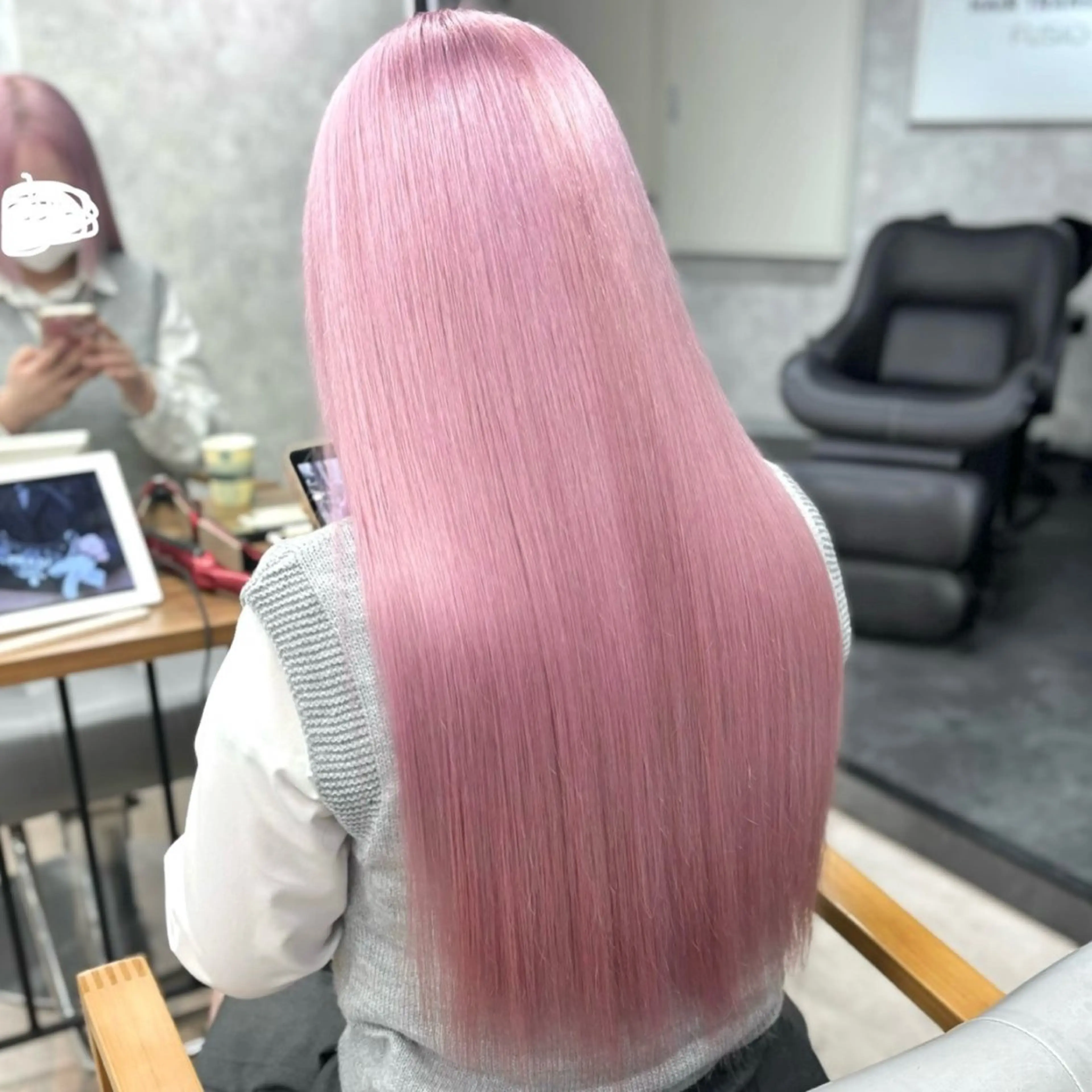 ロング ヘアカラー トリートメント ハイトーン×エクステ 💞くるみのヘアスタイル