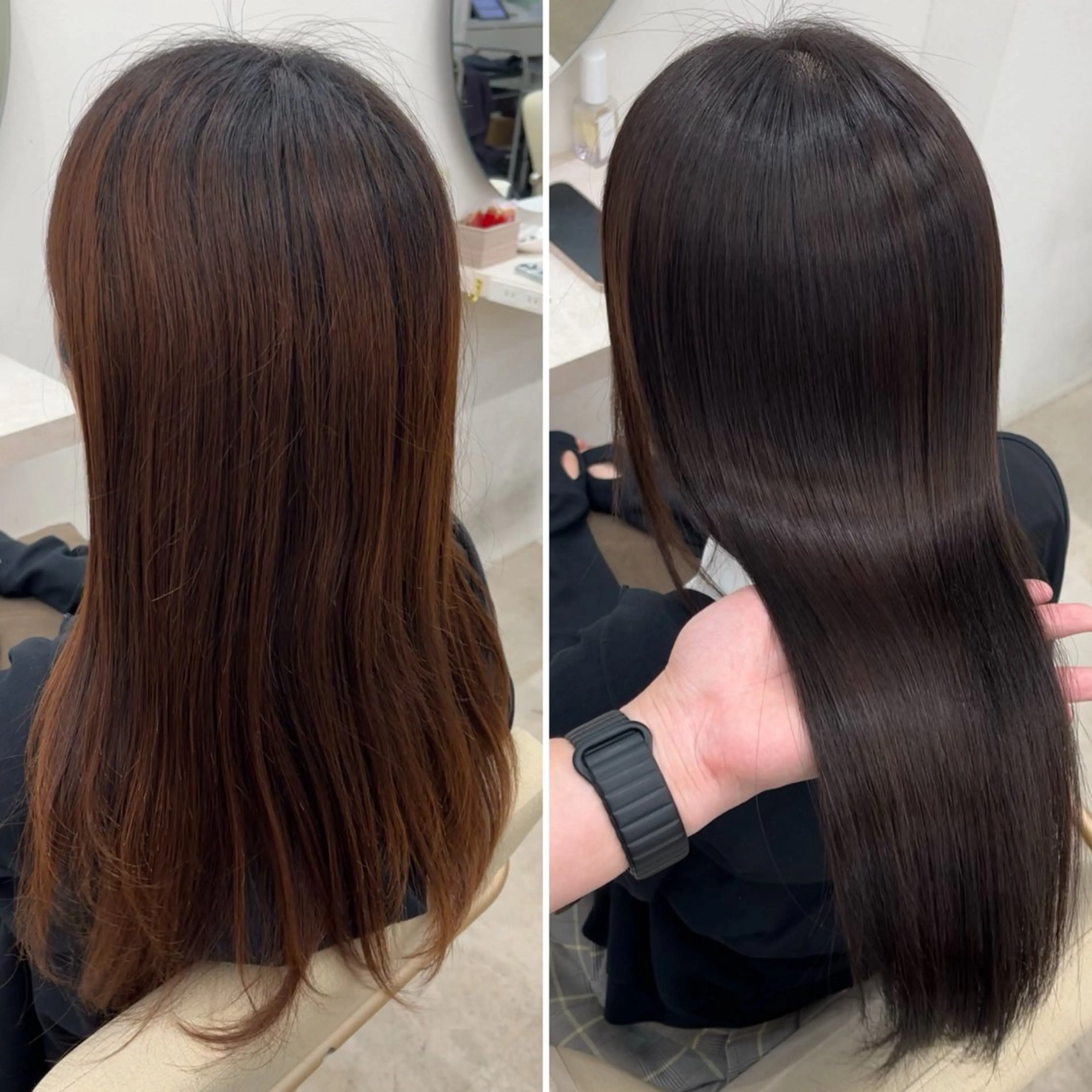 ロング カット ヘアカラー 縮毛矯正 トリートメント 【髪質改善】縮毛矯正 /core梅田/西尾のヘアスタイル