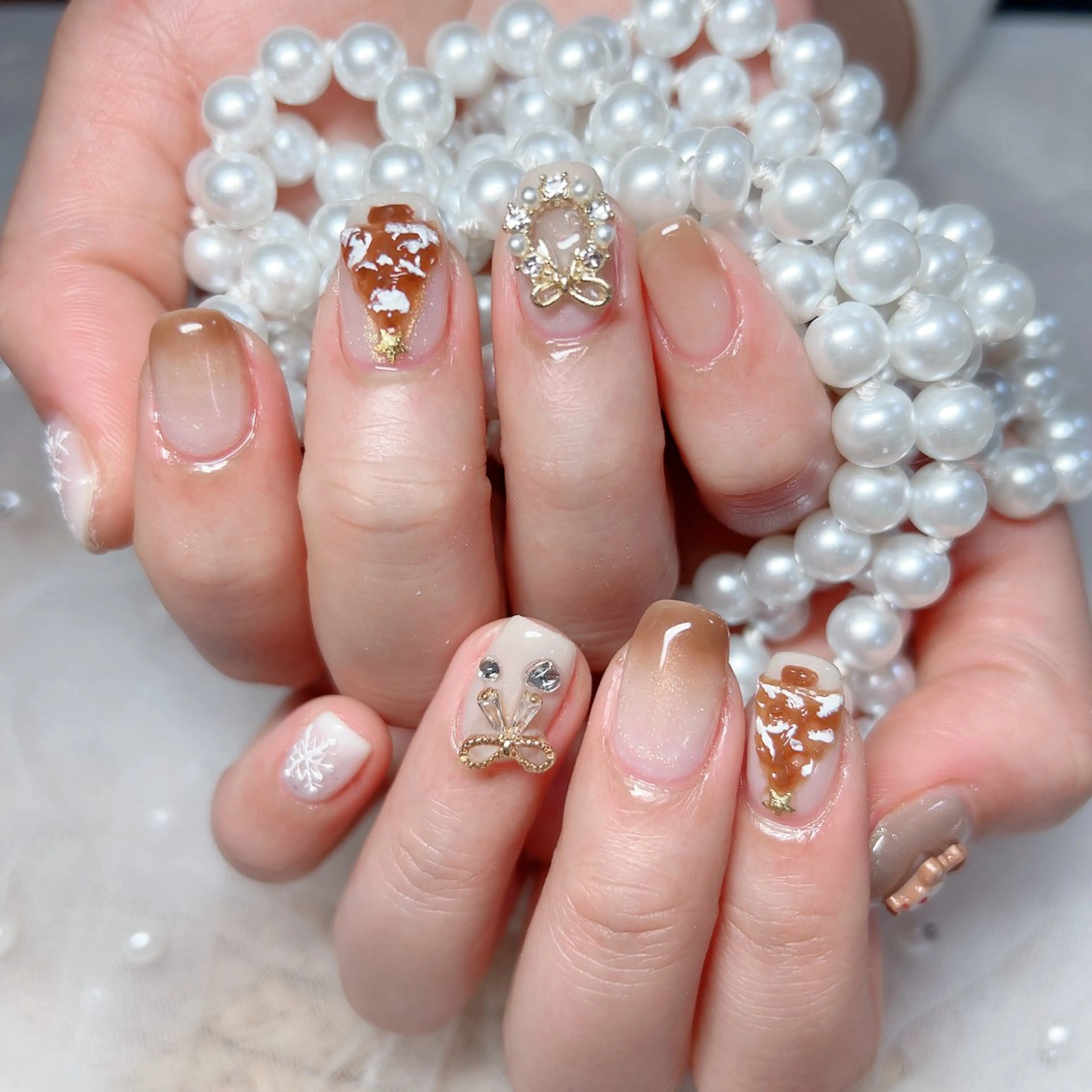 ネイル ハンドネイル M🌷nail 長さだし専門店のネイルデザイン