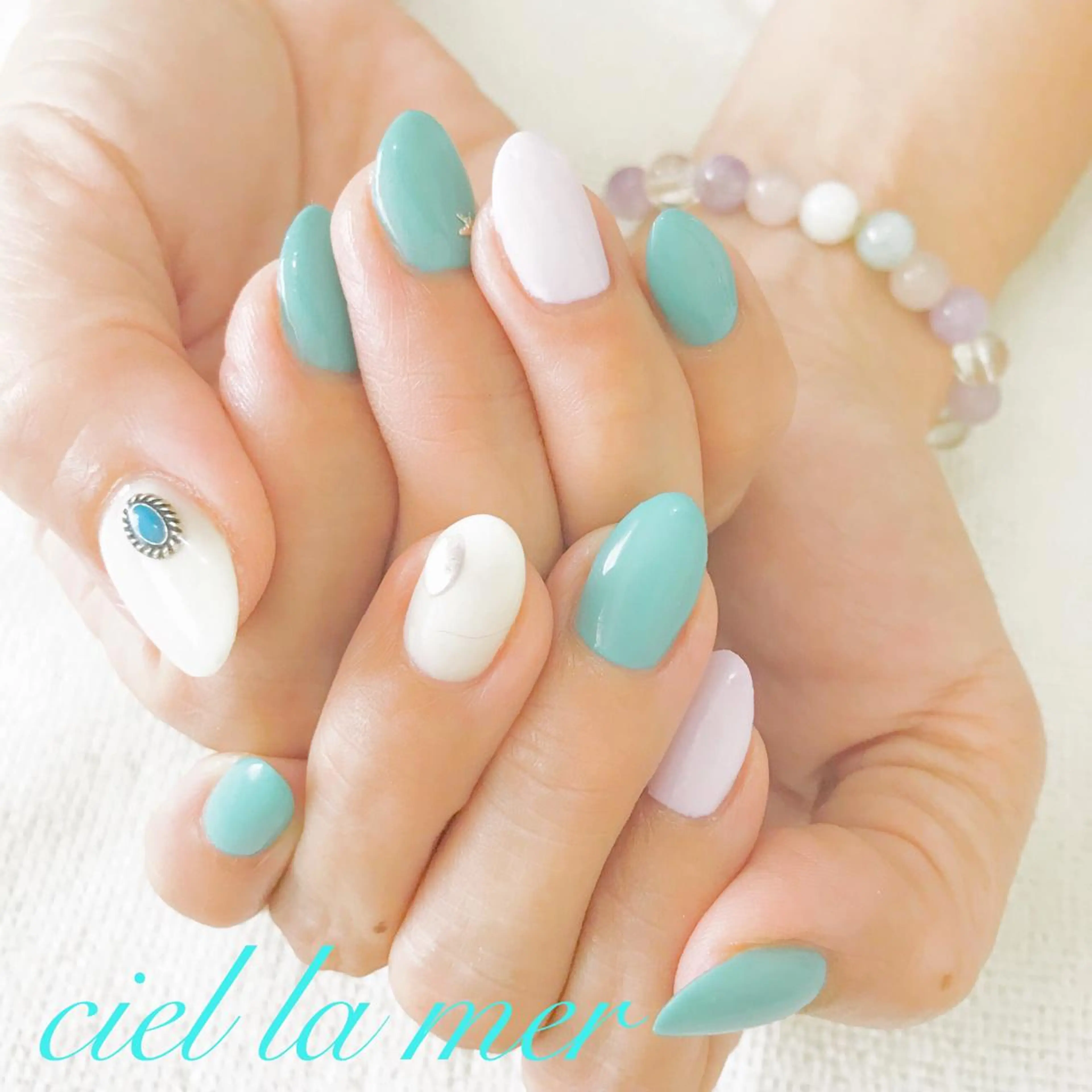 ネイル ハンドネイル フットネイル ciel la merのネイルデザイン