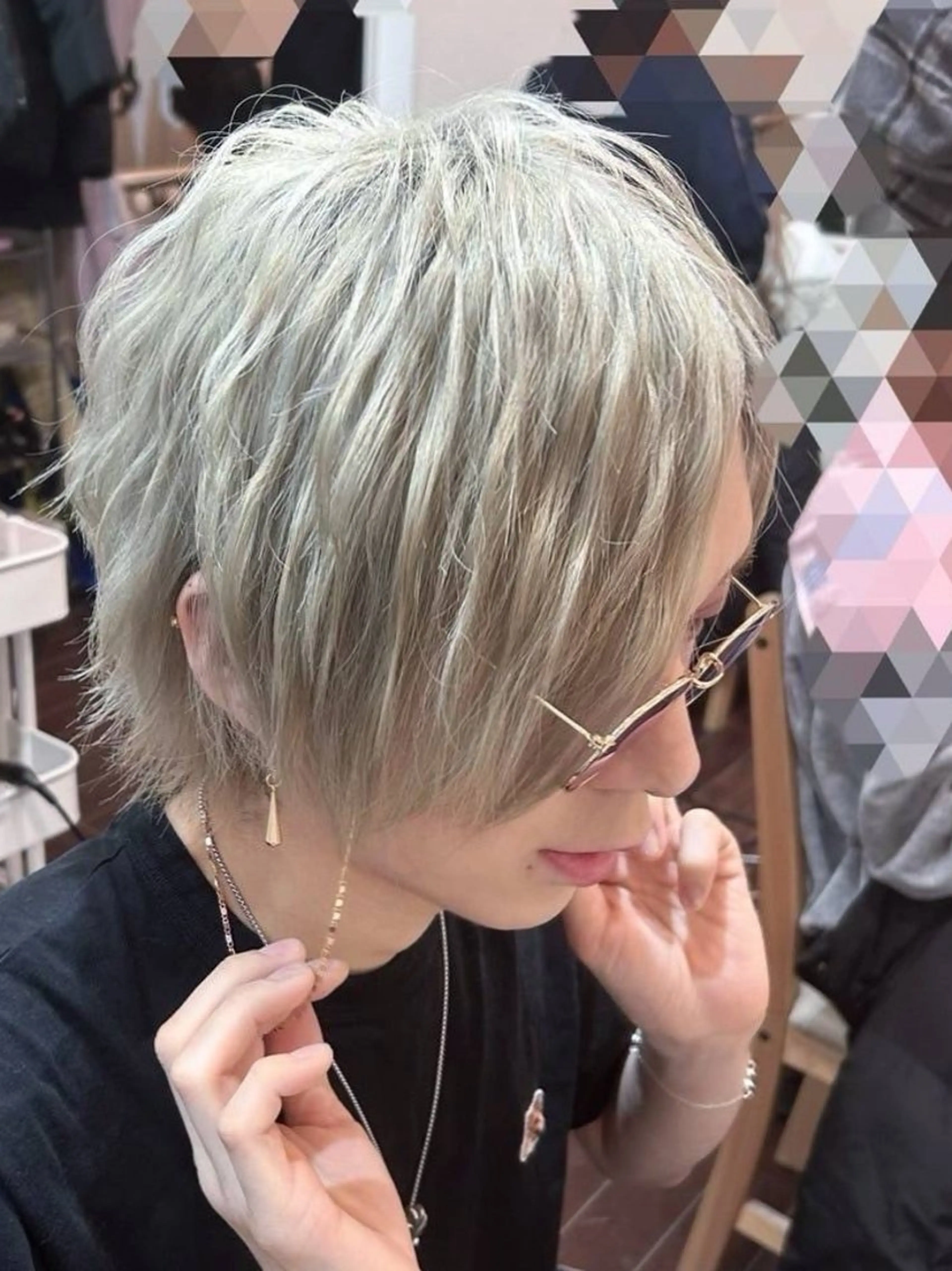 ヘアアレンジ メンズ へアセット レインボーのヘアスタイル
