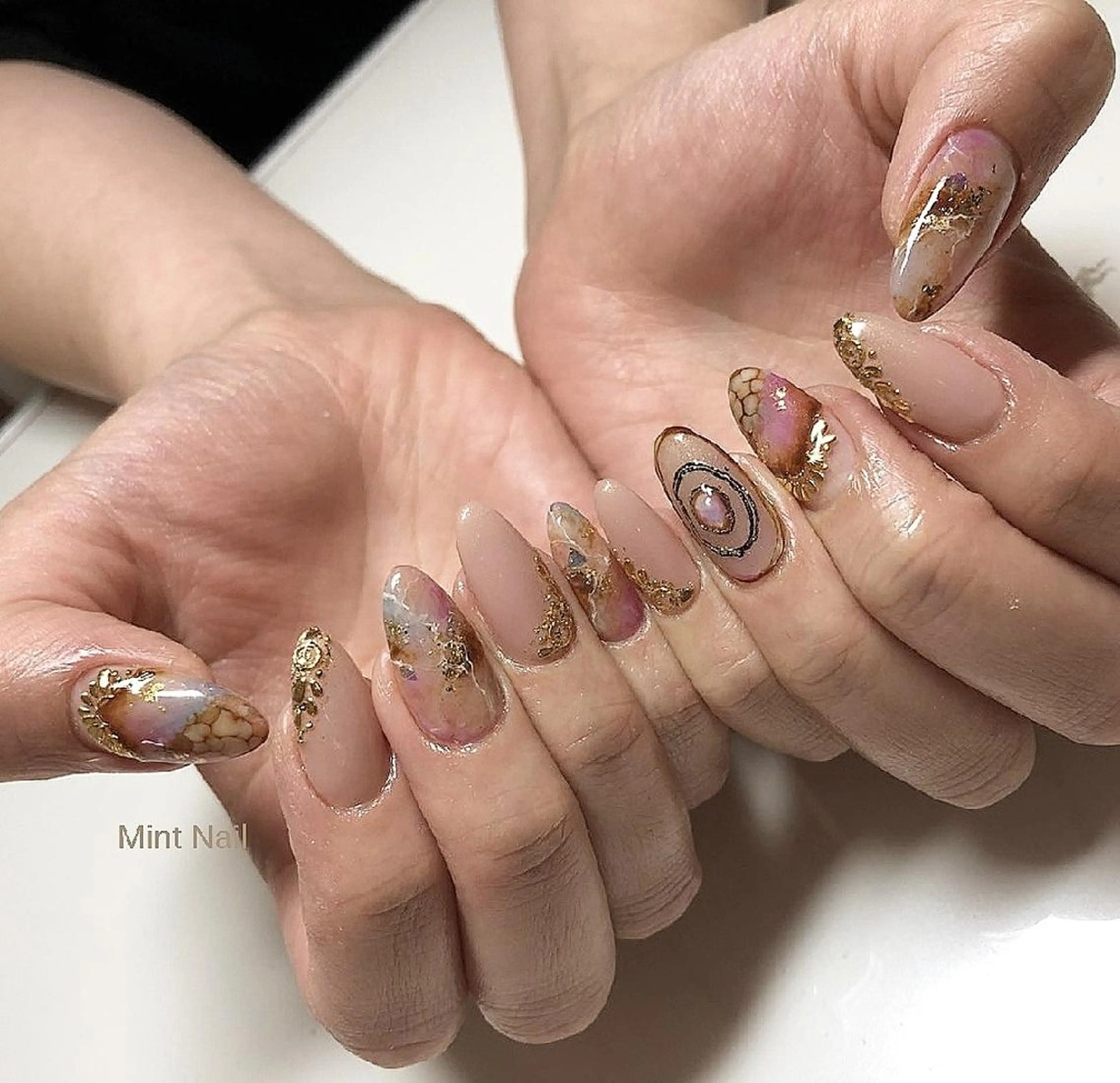 ネイル ロング ニュアンスネイル BlissNail ブリスネイルのネイルデザイン