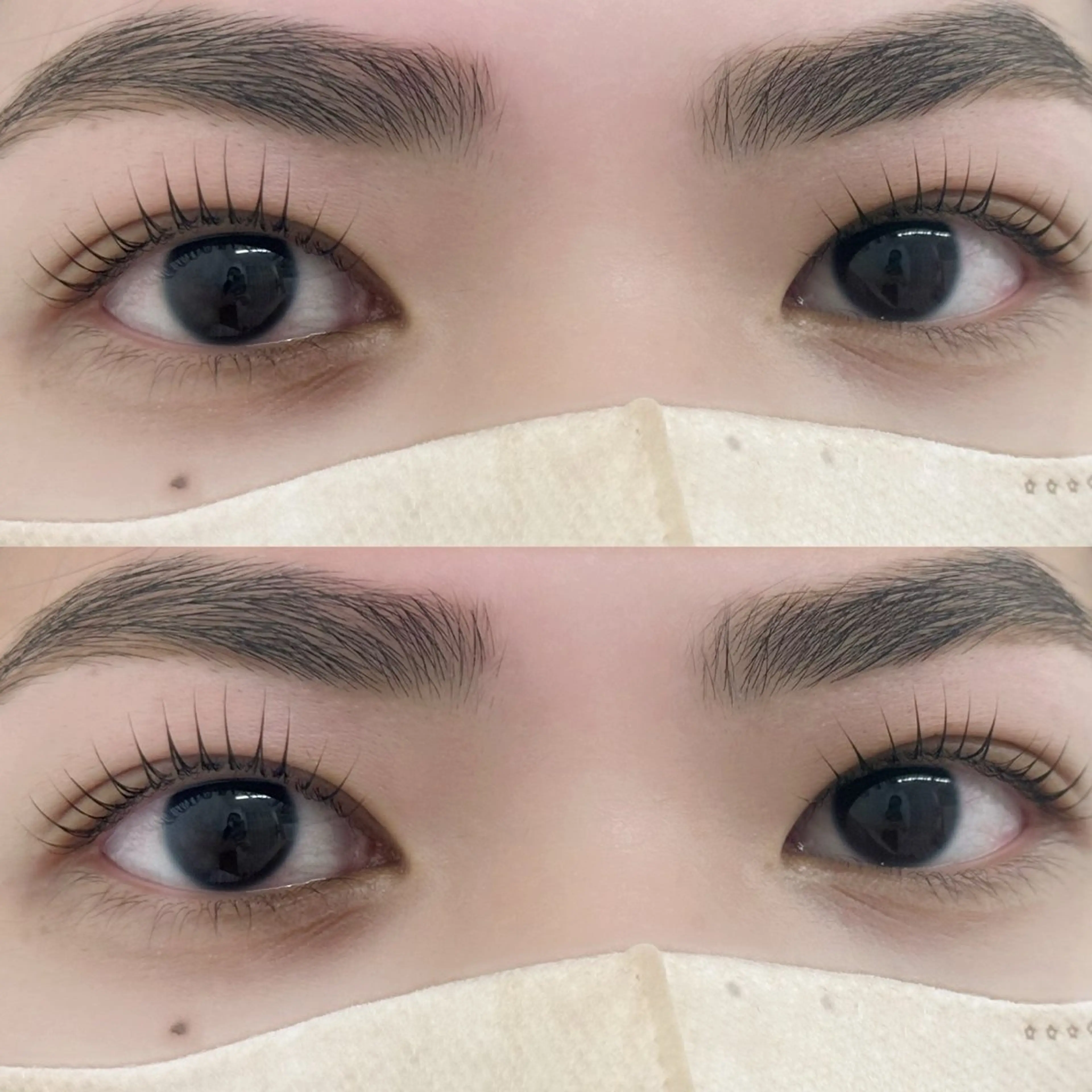 マツエク・マツパ 束感まつ毛 フラットラッシュ 韓国風マツエク ナチュラル パリジェンヌラッシュリフト CLUTCH江坂 こんどうのマツエク・マツパデザイン