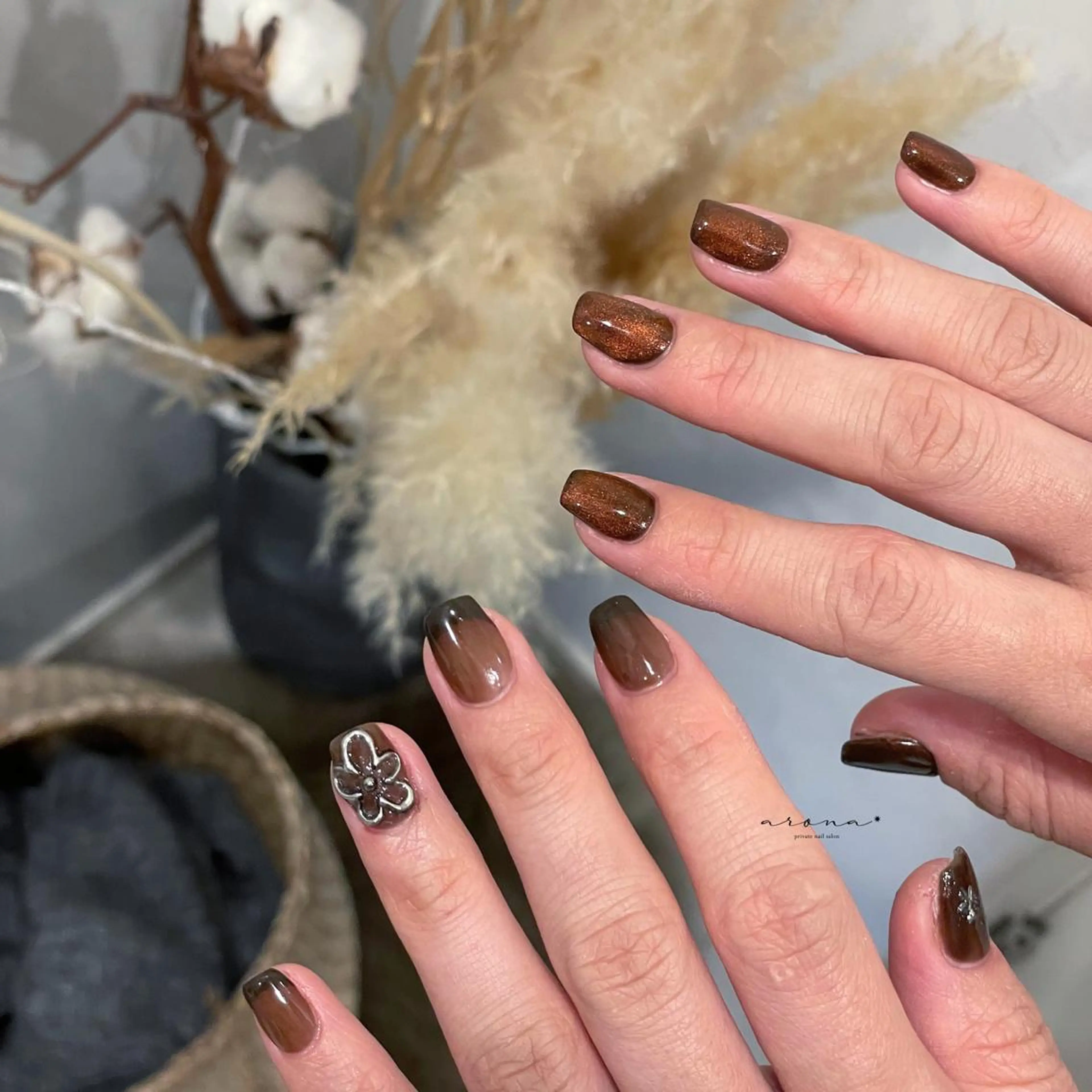 ネイル マグネットネイル ハンドネイル nail salon ✷aronaのネイルデザイン