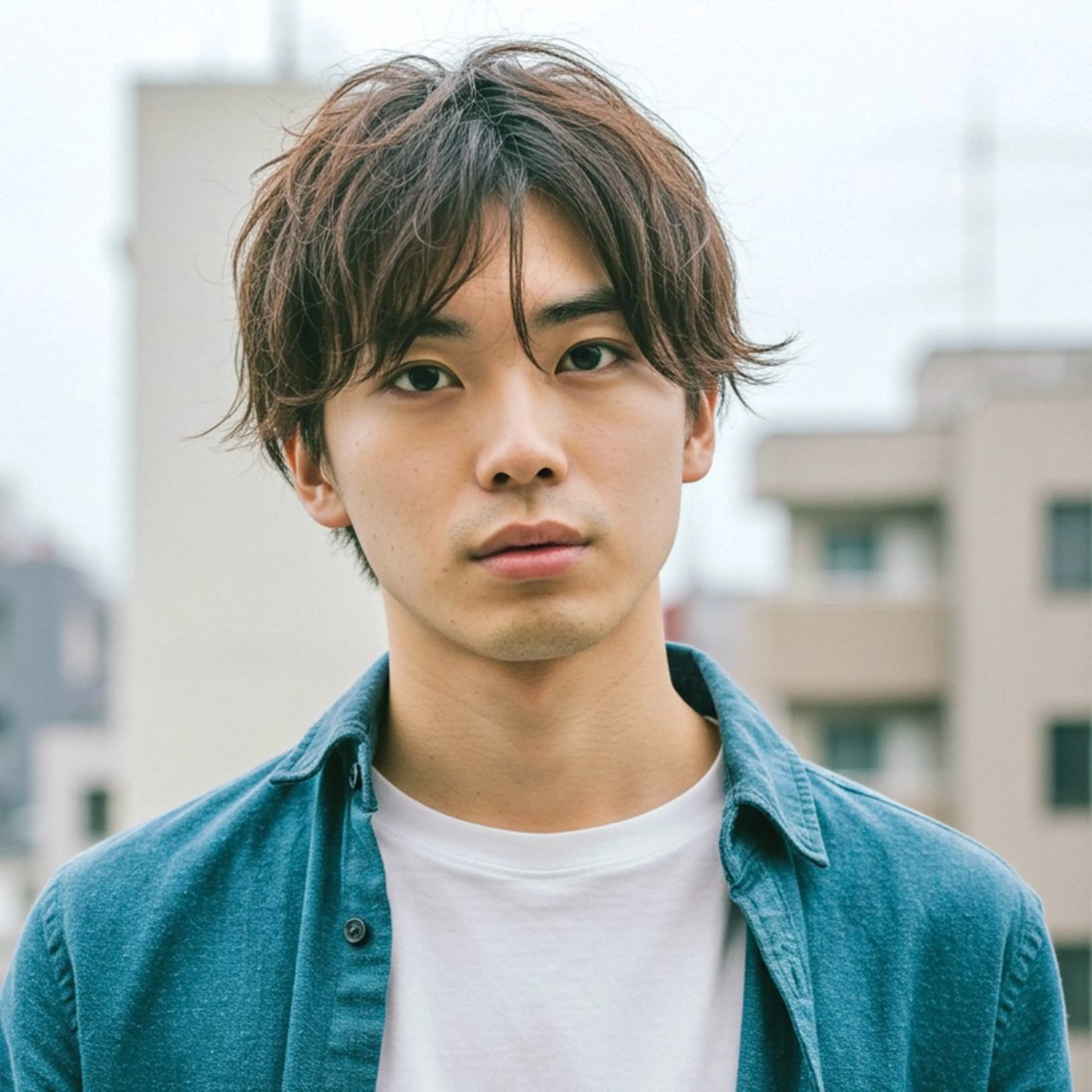 ショート カラー パーマ メンズ ビジネス センターパート フェザーパーマ カルマパーマ メンズ韓国風 カット ヘアカラー パーマ トリートメント ヘッドスパ 🎸メンズ/パーマ/ ショート🎸工藤達哉のヘアスタイル