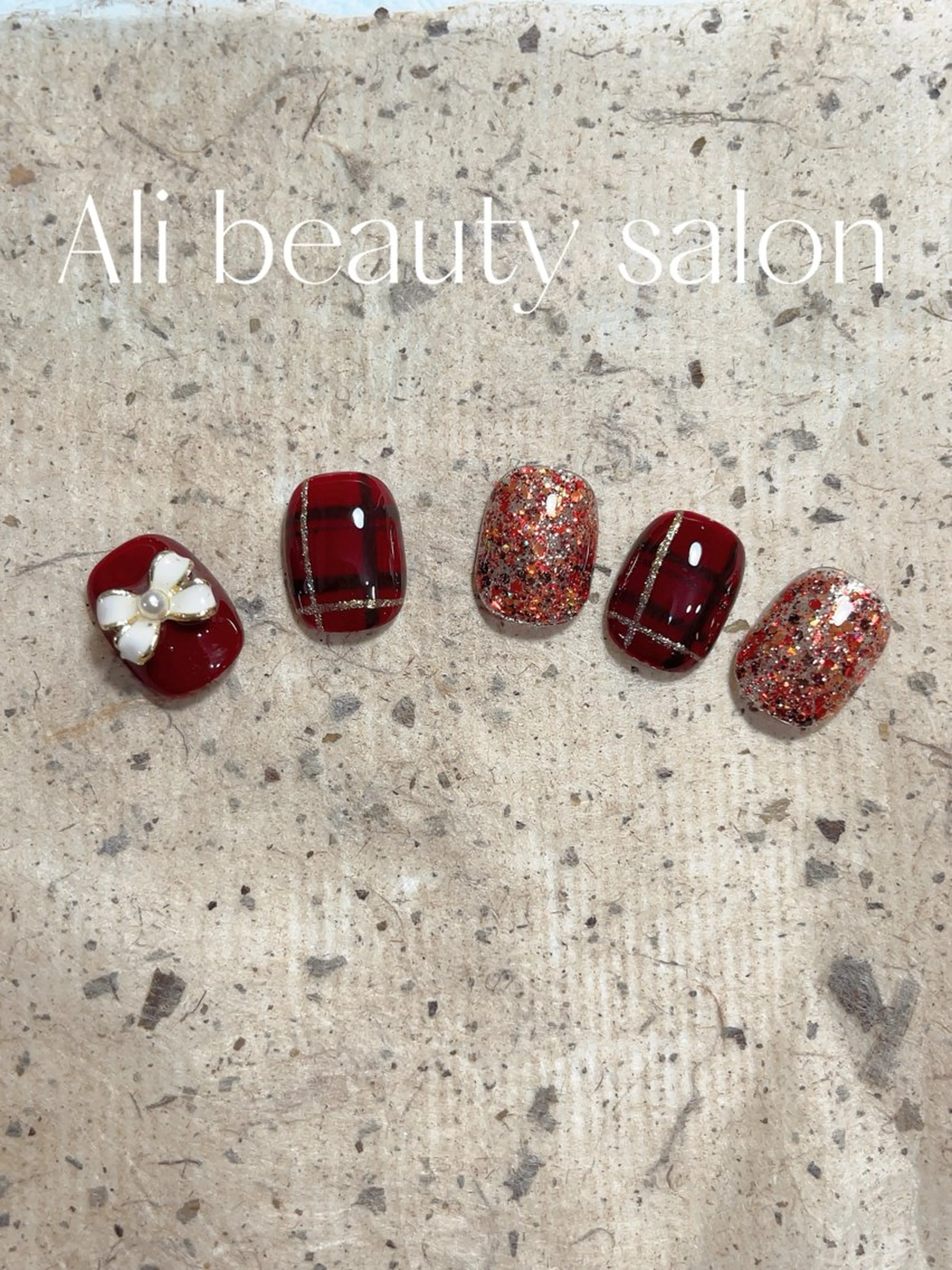 ネイル 冬ネイル クリスマス ハンドネイル Ali 新小岩 ネイル専門のネイルデザイン