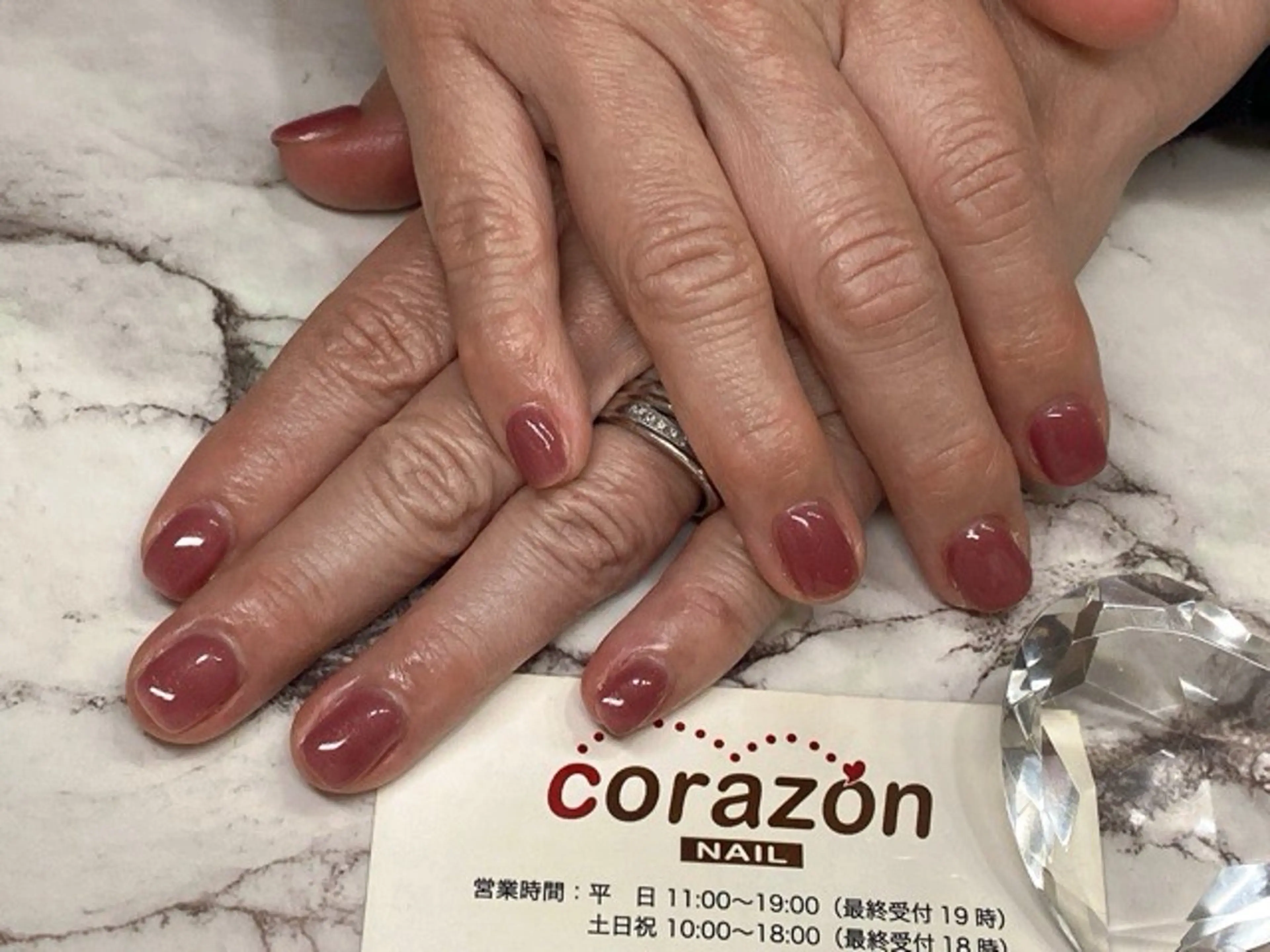 ネイル ジェルネイル ワンカラーネイル ピンク ハンドネイル corazon所属・ネイリスト aicoのネイルデザイン