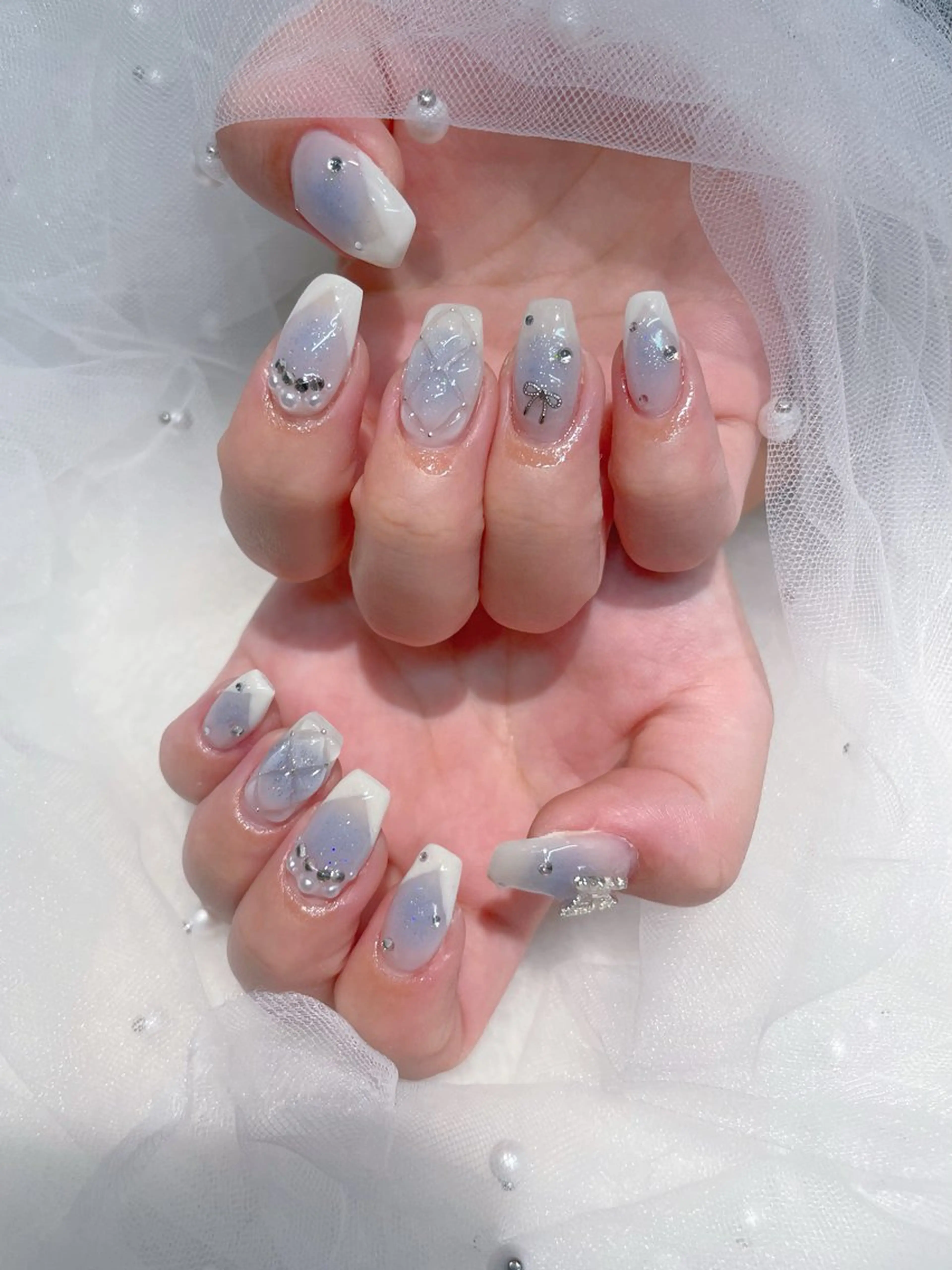 ネイル ブルー I-nail Moeのネイルデザイン