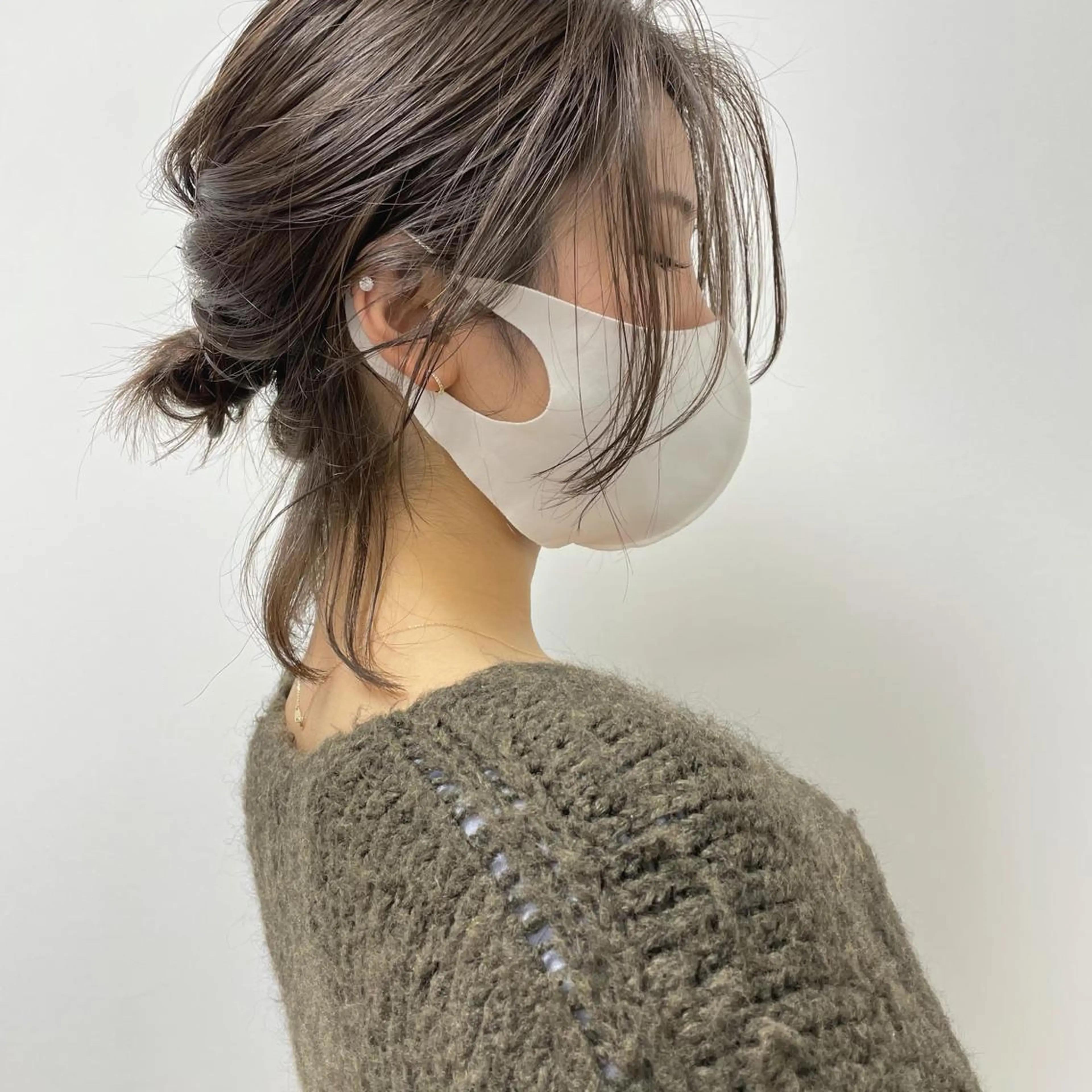 ミディアム HARUNA🤍 色持ち良いツヤ髪のヘアスタイル