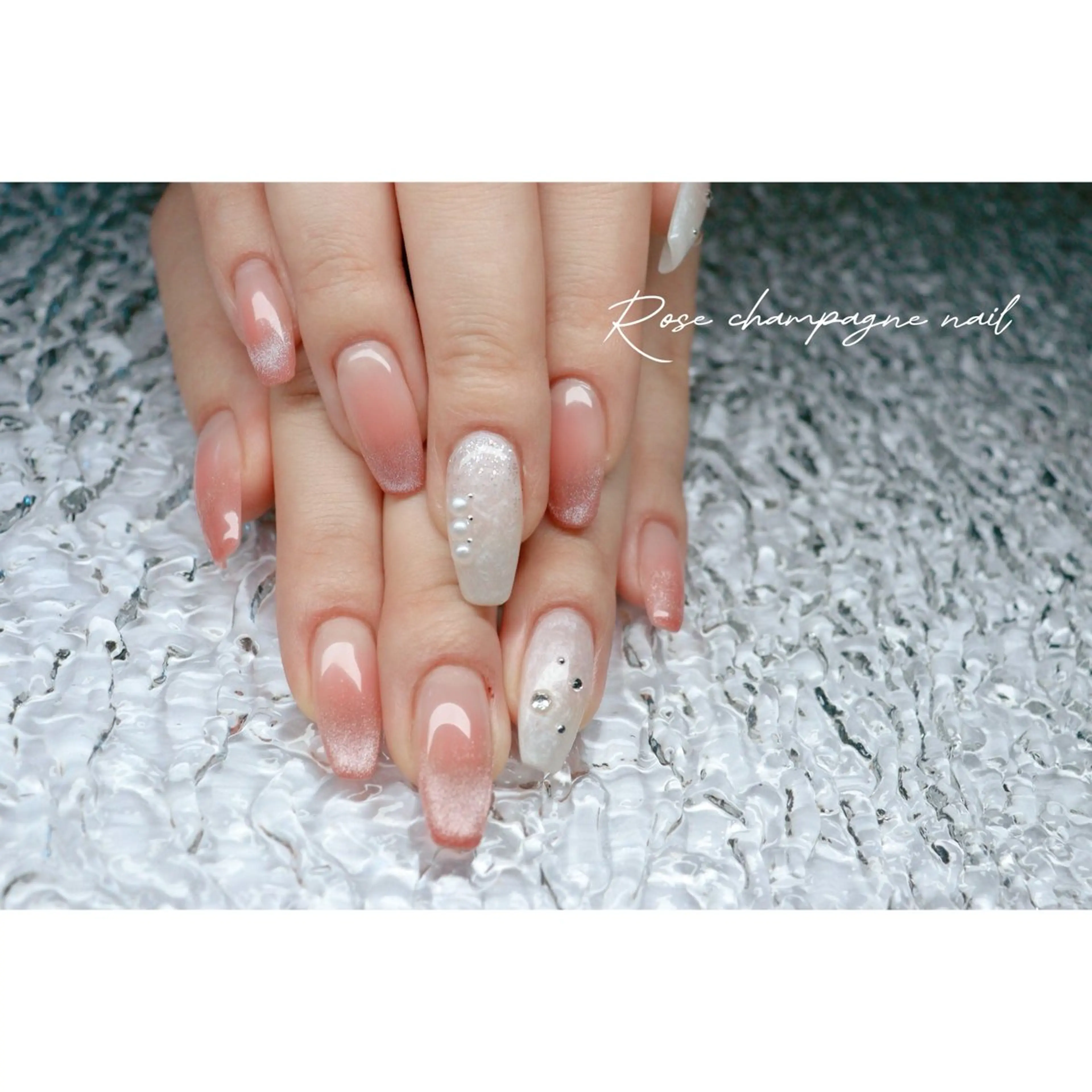 ネイル チークネイル ピンク ハンドネイル ハンドケア mapple nailのネイルデザイン