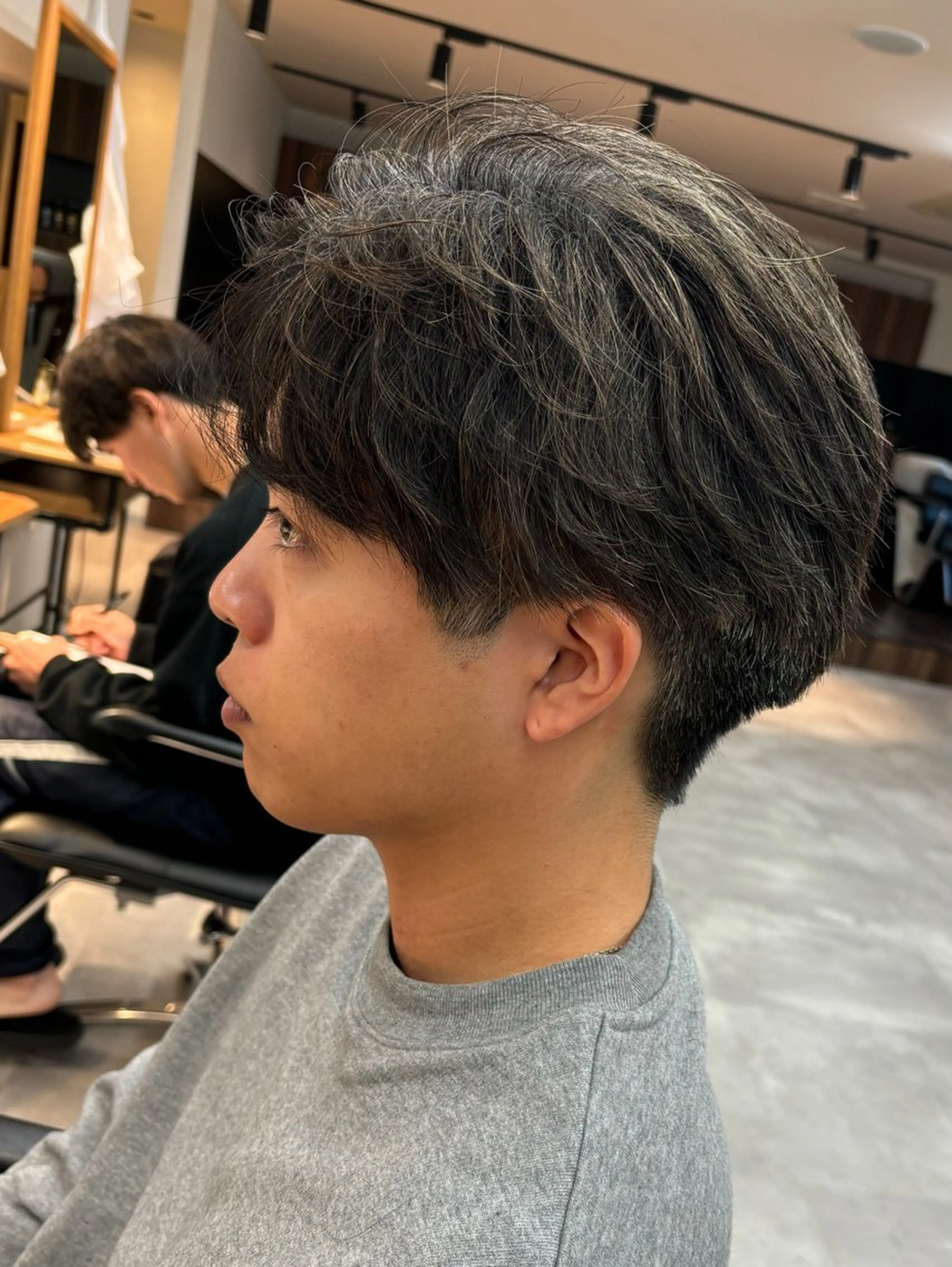 メンズ ビジネス カット 保立/メンズカット 千葉駅フェザーパーマのヘアスタイル