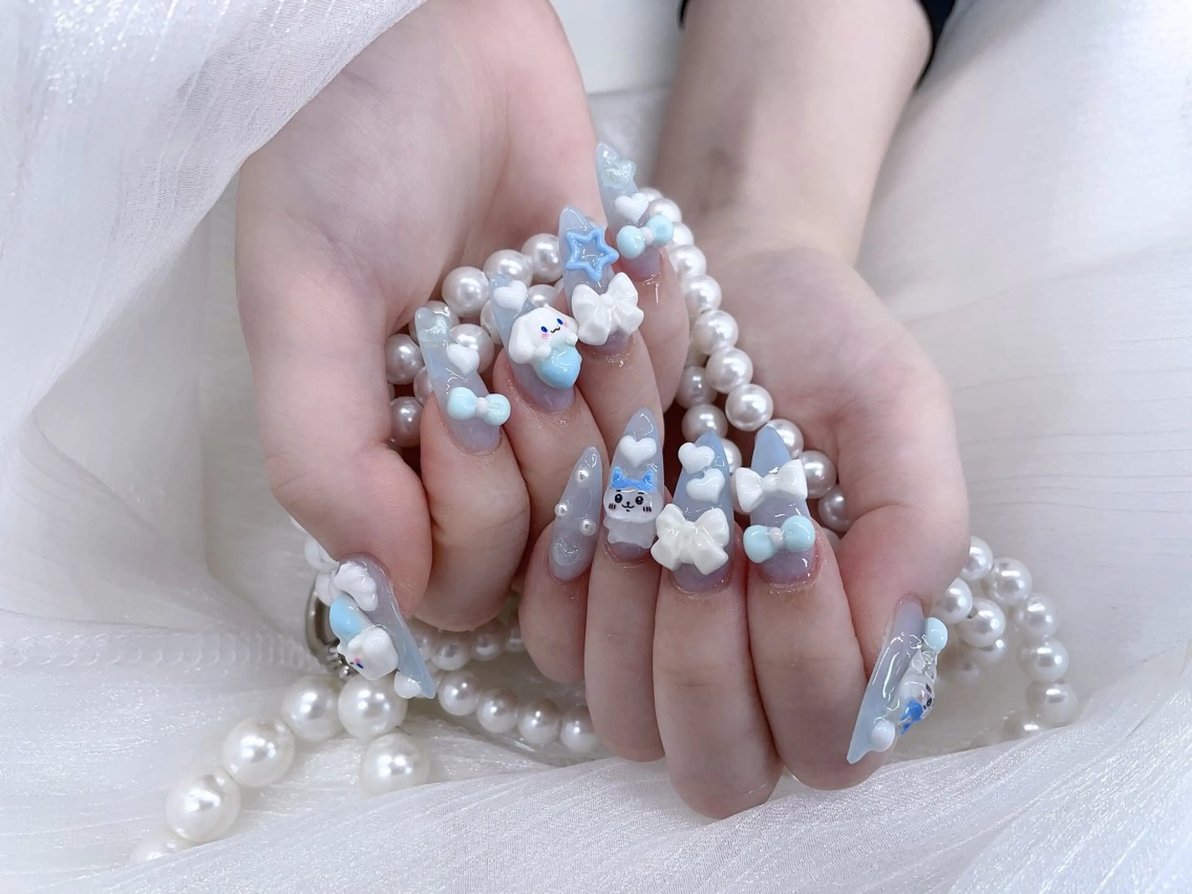 ネイル ハンドネイル 🩵Minmin nail salonのネイルデザイン