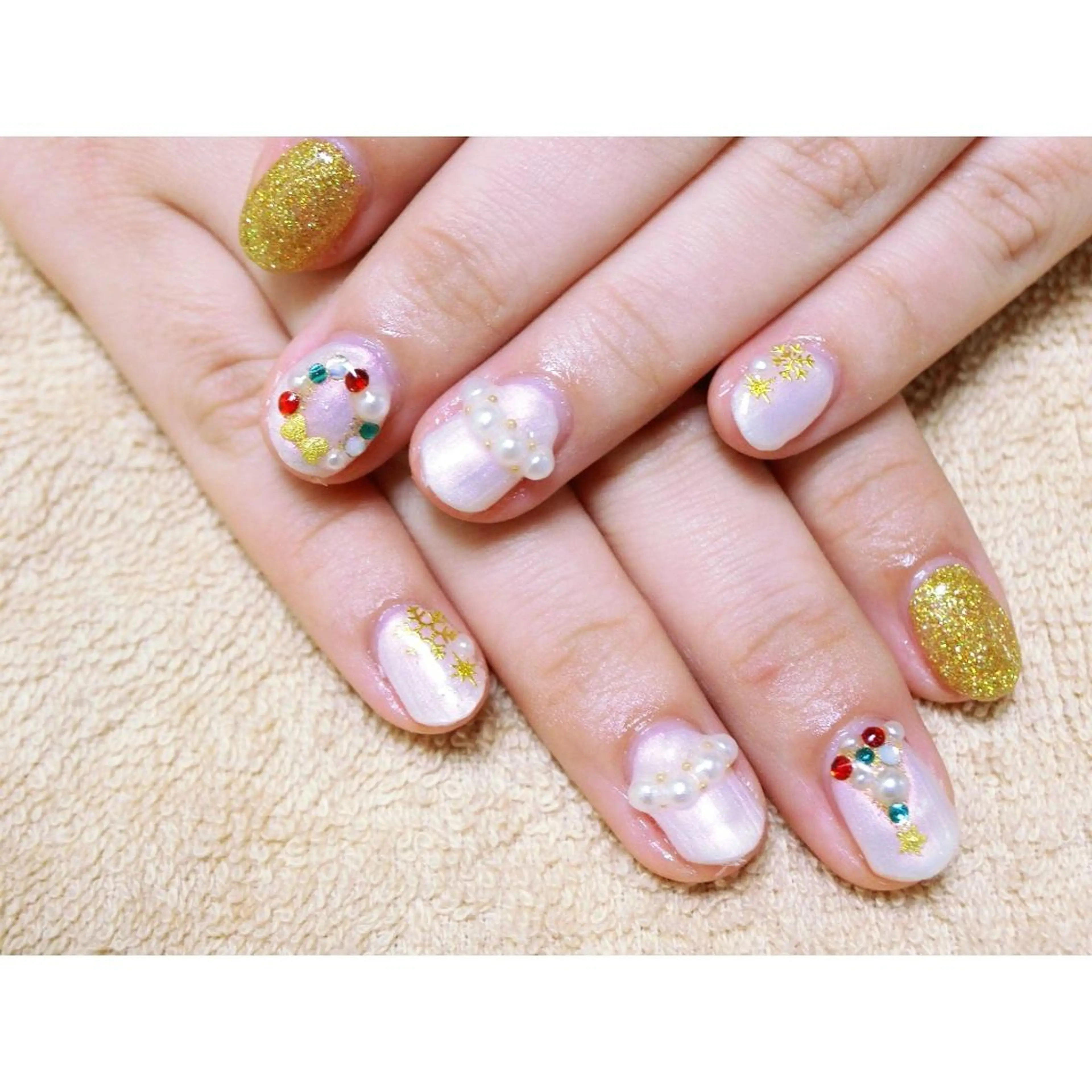 ネイル 痛ネイル/ワンホン/ フィルイン/長さだしのネイルデザイン