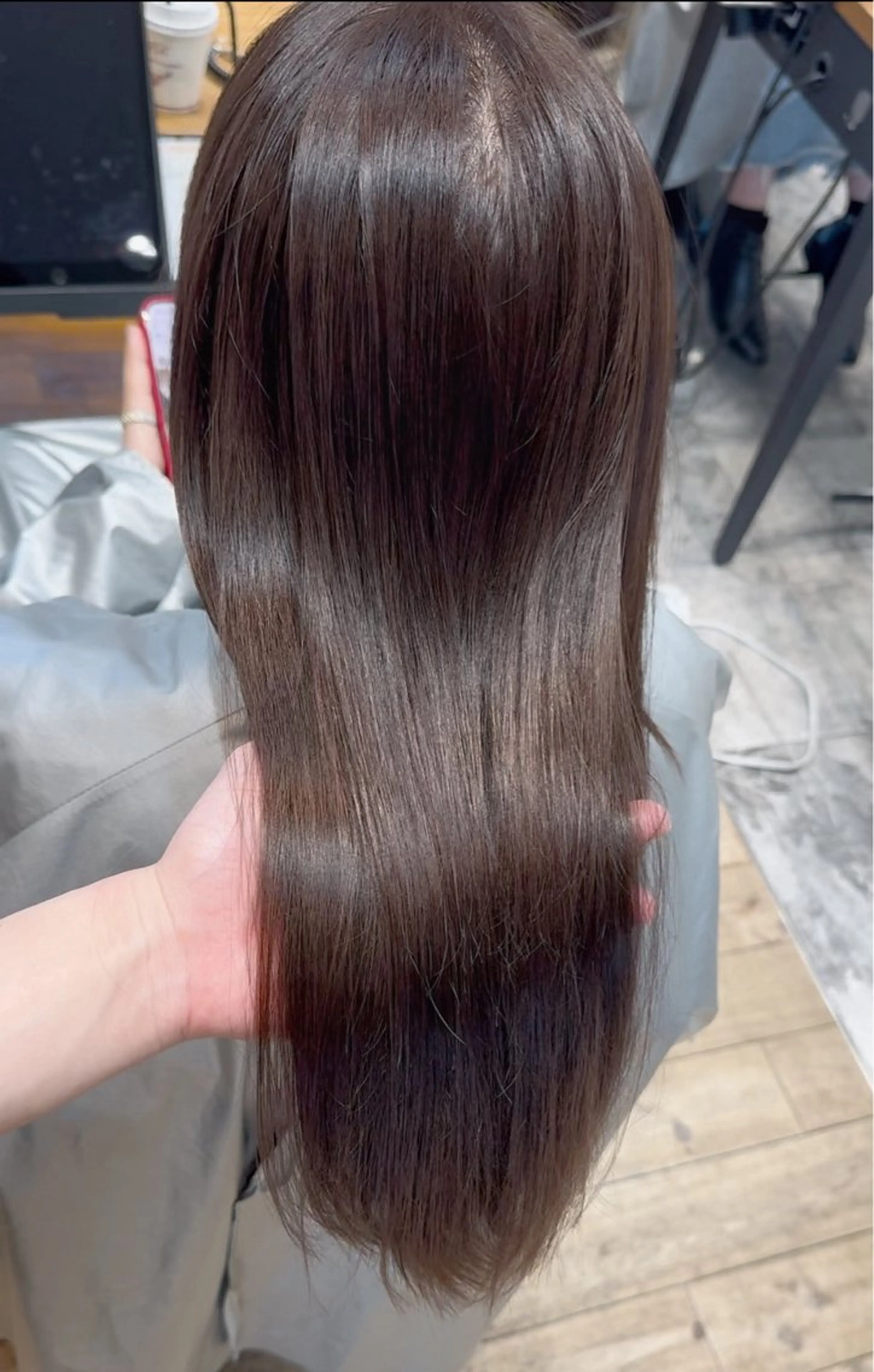ロング ヘアカラー トリートメント 新宿/レイヤー 顔周りカット溝手優太のヘアスタイル