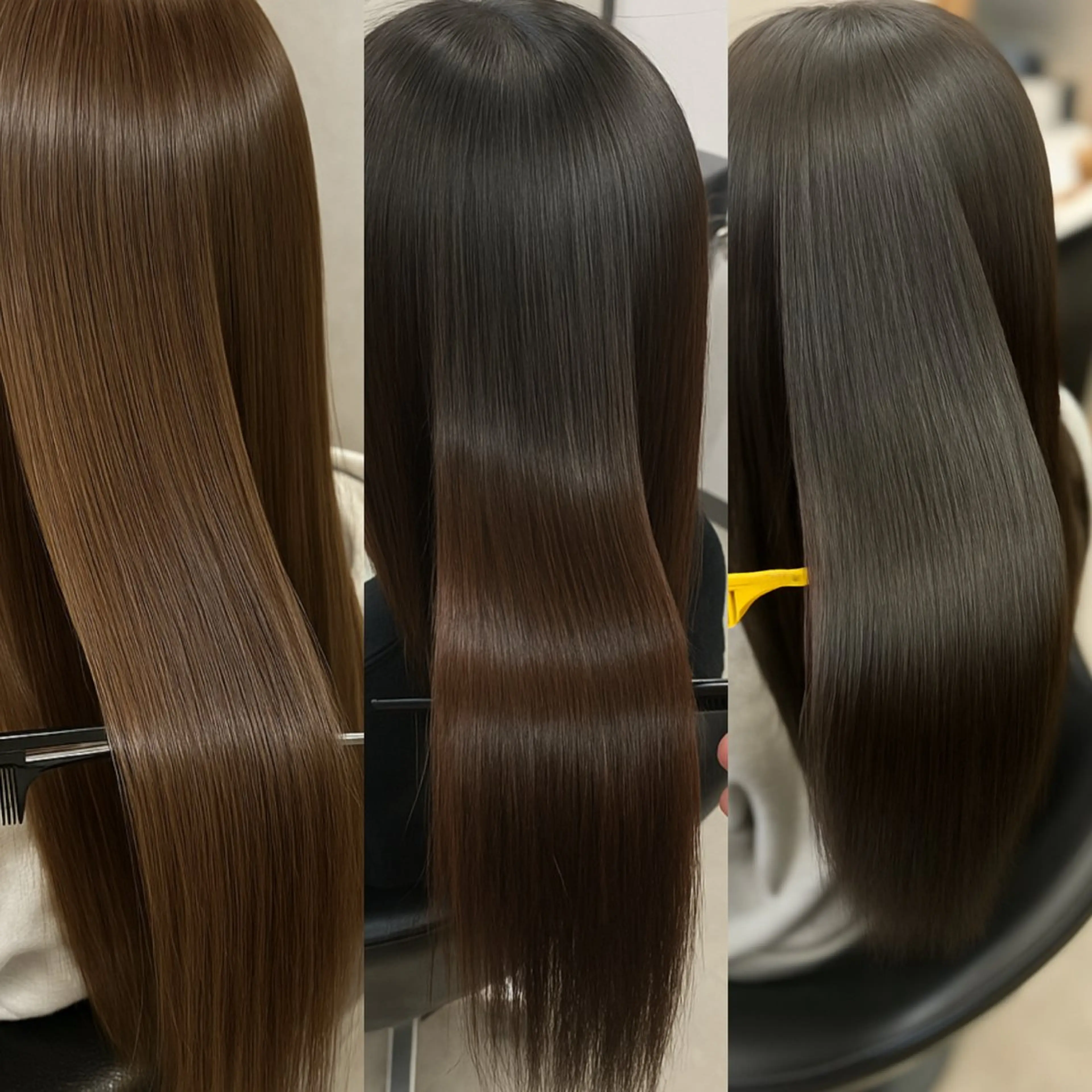 ロング カット 縮毛矯正 ulu by dot.所属・かがみはやと 髪質改善/縮毛矯正のヘアスタイル