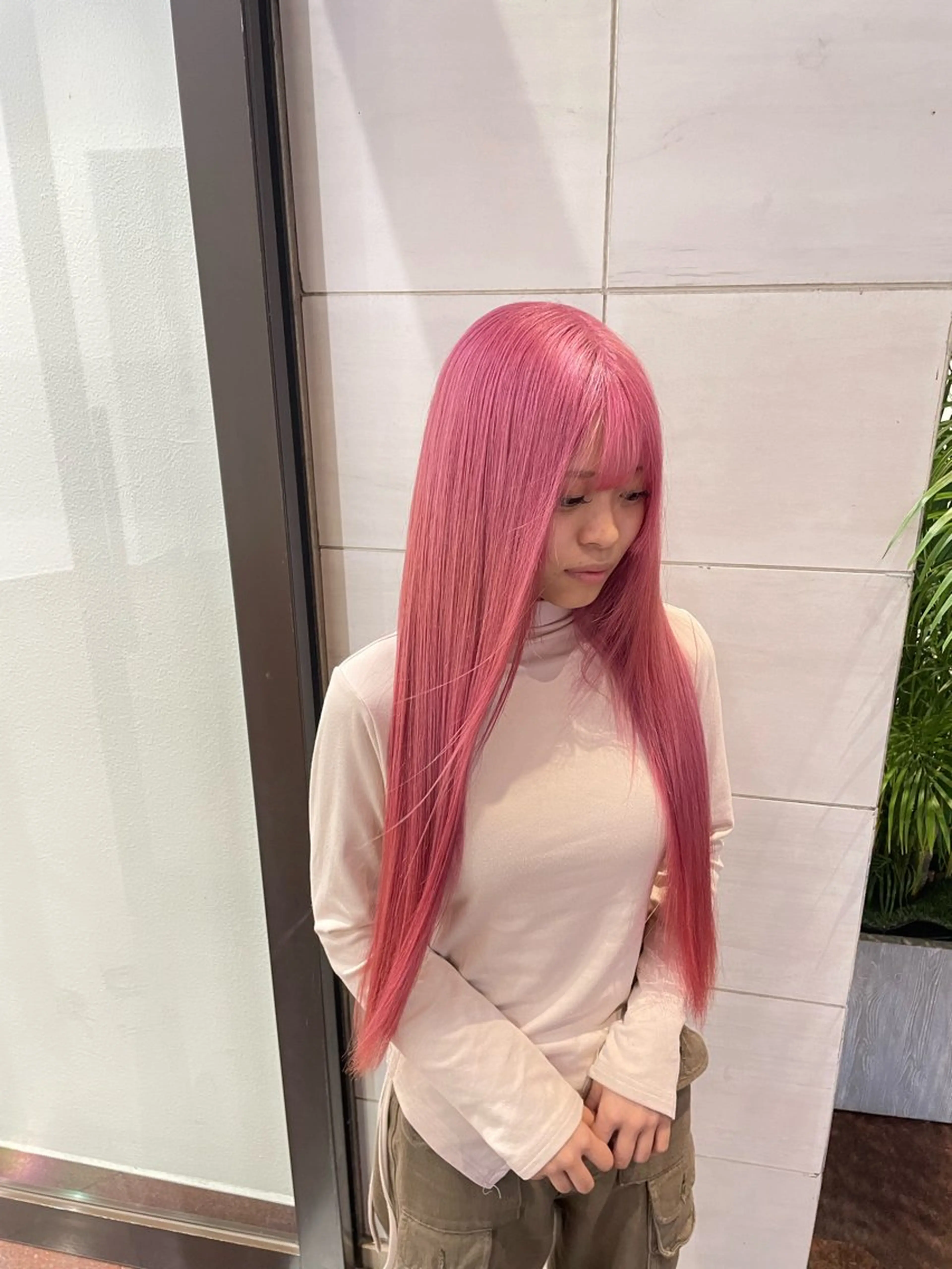 ロング カラー ピンクカラー ヘアカラー トリートメント ハイトーン/ブリーチ /hikaruのヘアスタイル