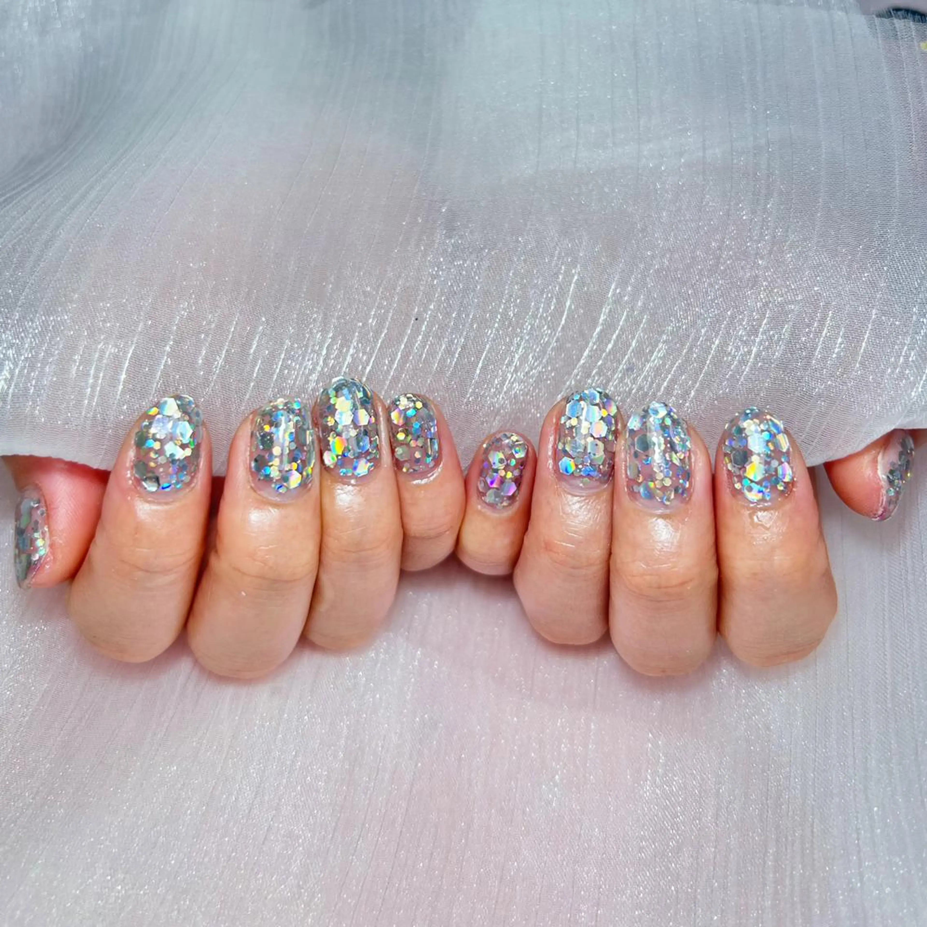 ネイル アートネイル オーロラネイル ガーリー キラキラネイル 韓国ネイル ハンドネイル DIAMOND 💅のネイルデザイン