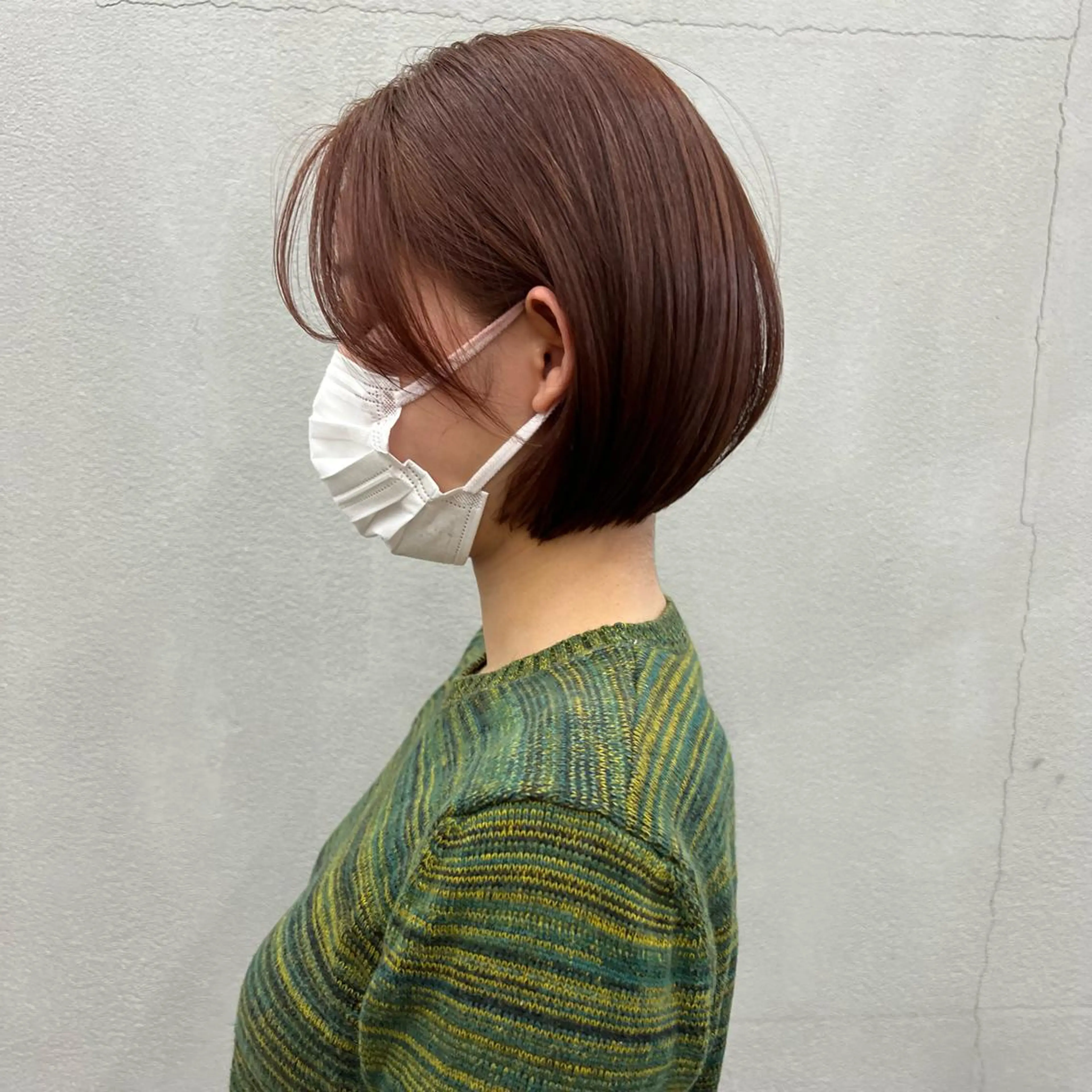 ショート カラー ブリーチ ピンクカラー ボブ カット ヘアカラー トリートメント お顔まわりカット🌱 emo.村松泉綺のヘアスタイル