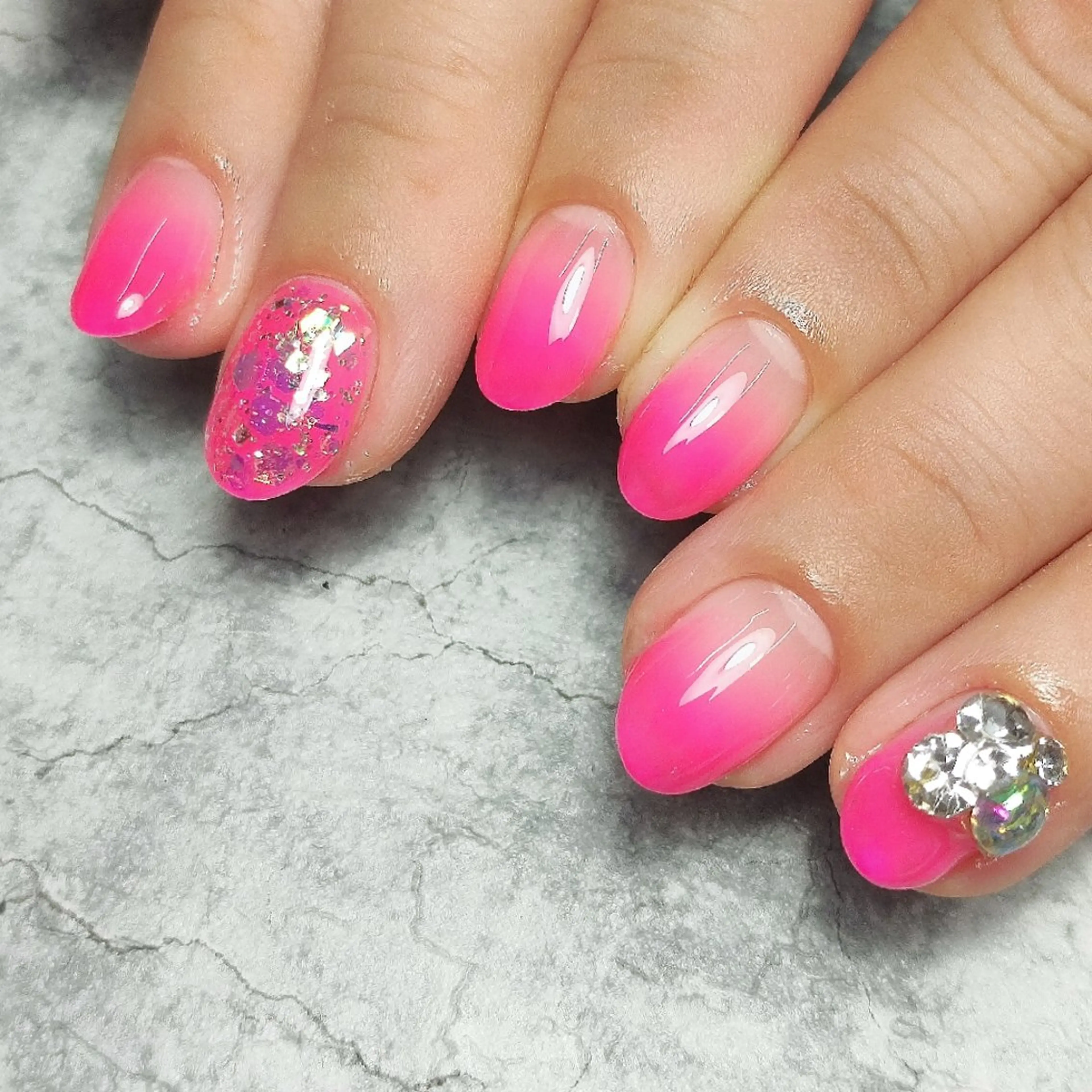 ネイル ラメ(グリッター) 持ち込み ハンドネイル 個人サロン saltnailのネイルデザイン