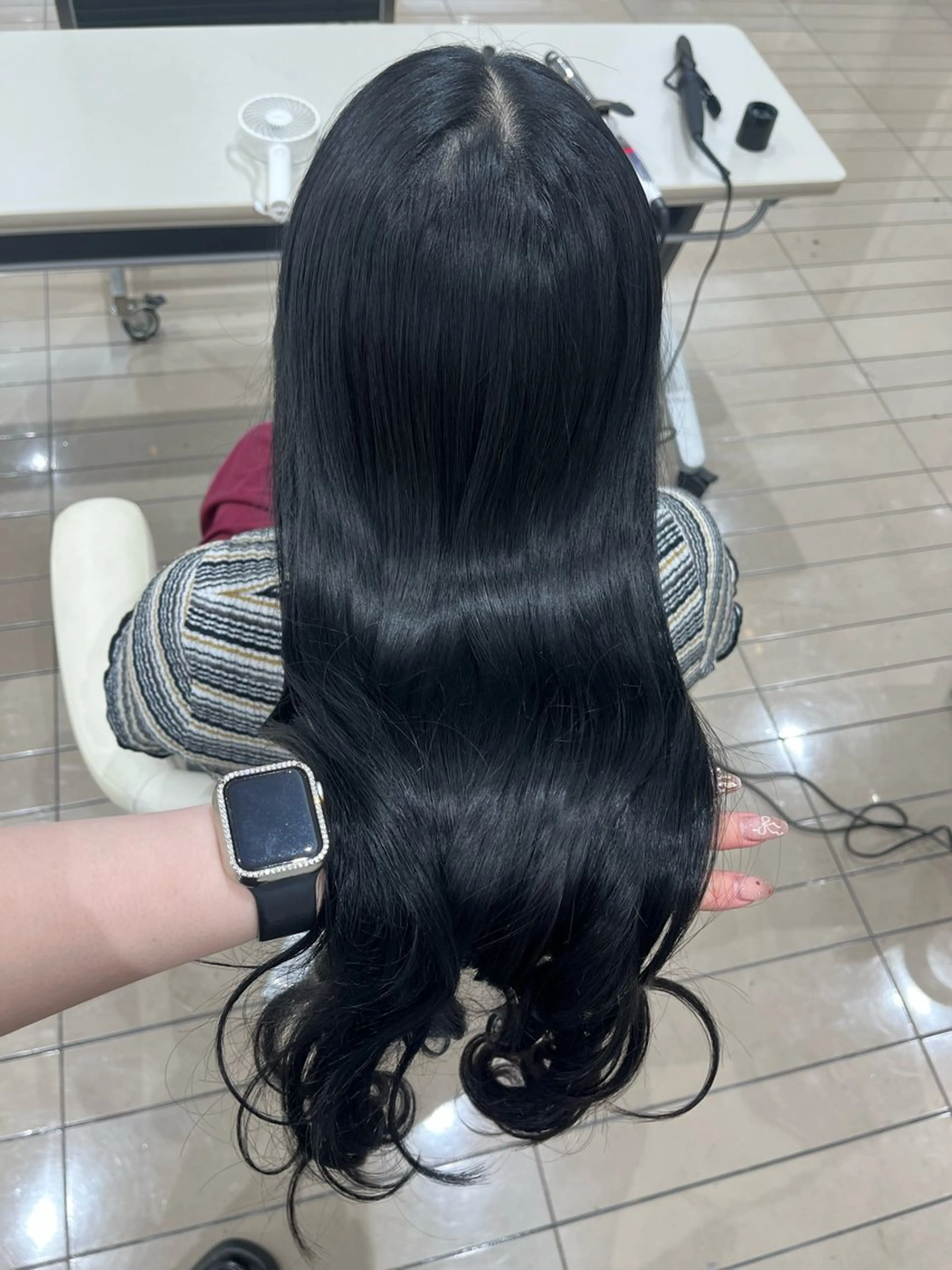 ロング カラー 黒髪 little lulu 梅田所属・高橋 さやかのヘアスタイル