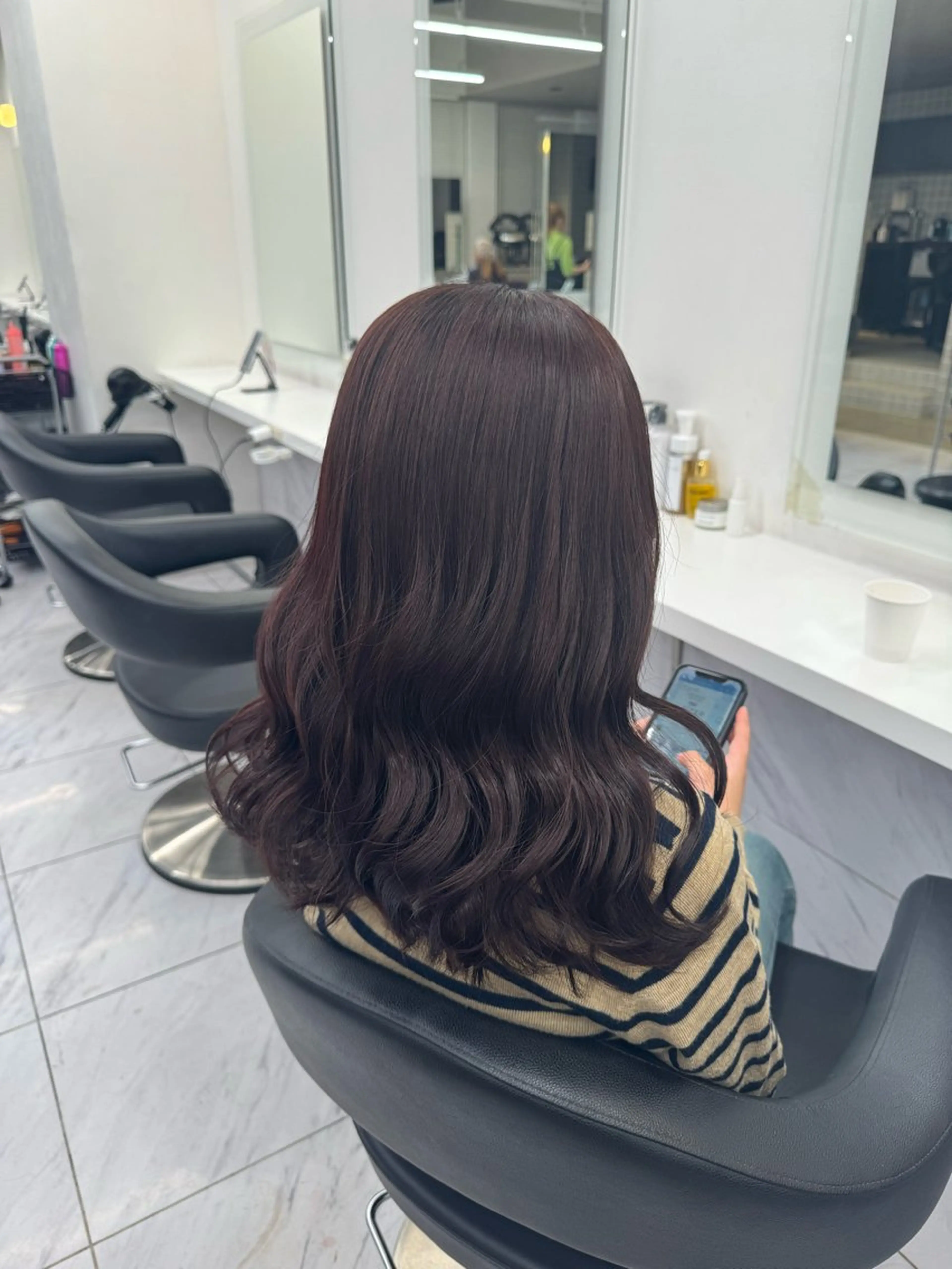 ミディアム カラー パーマ ヘアアレンジ メンズ キッズ 🍒暖色系 カラー🍒MEIのヘアスタイル