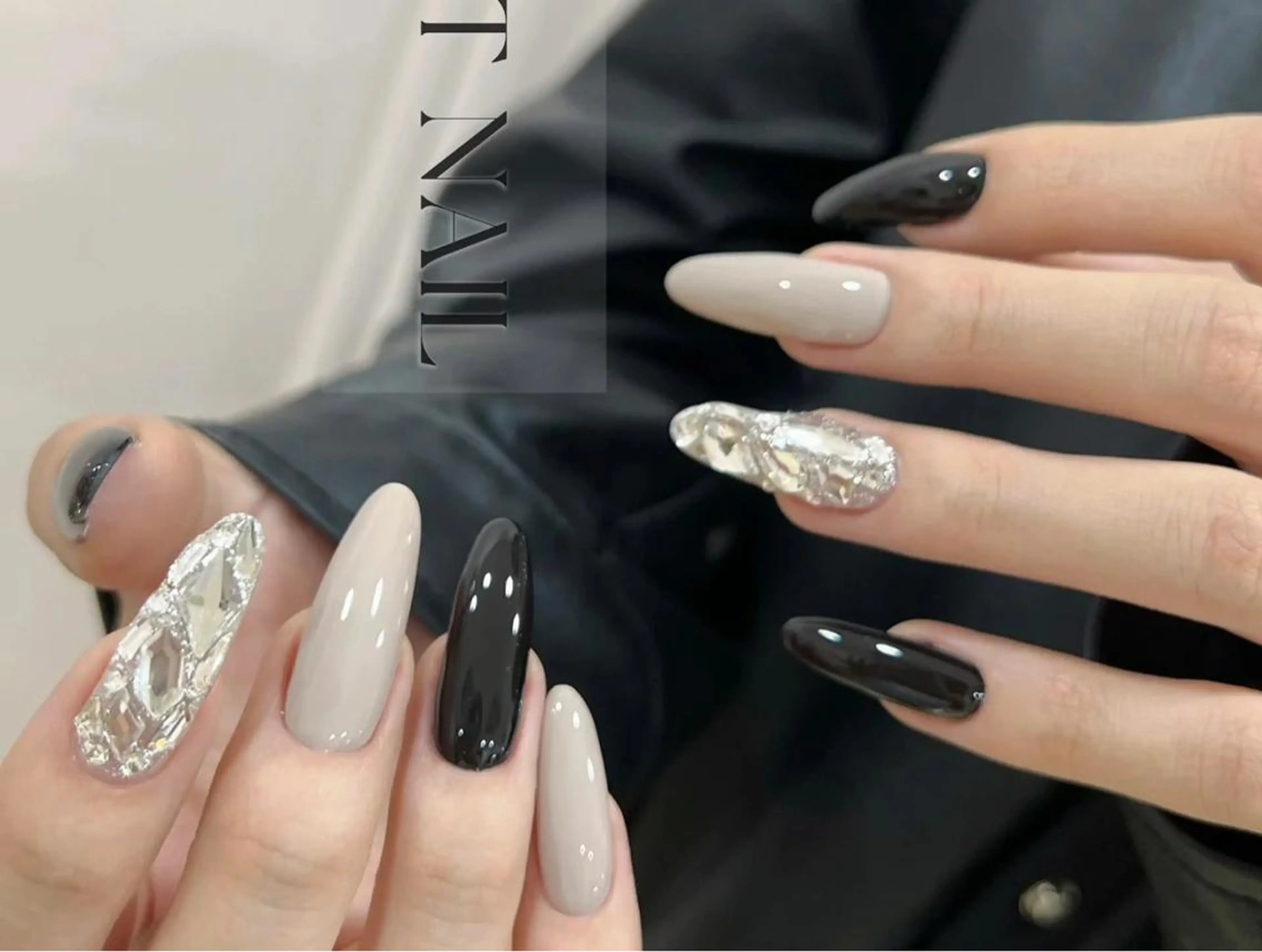ネイル ワンカラーネイル ストーンネイル seventeen nail高田馬場店のネイルデザイン