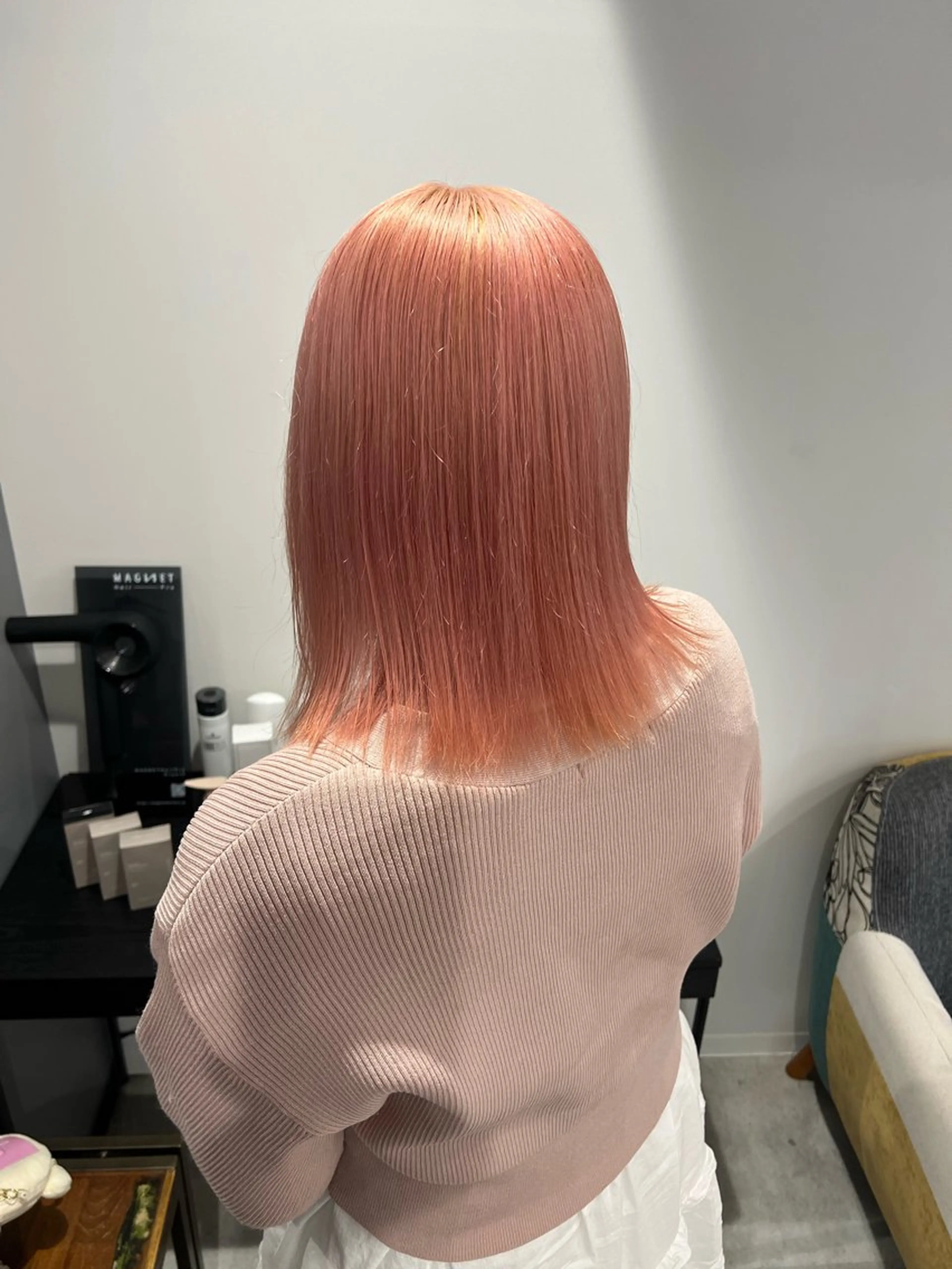 ミディアム カラー ピンクカラー CAPA Central所属・CAPA こばのヘアスタイル