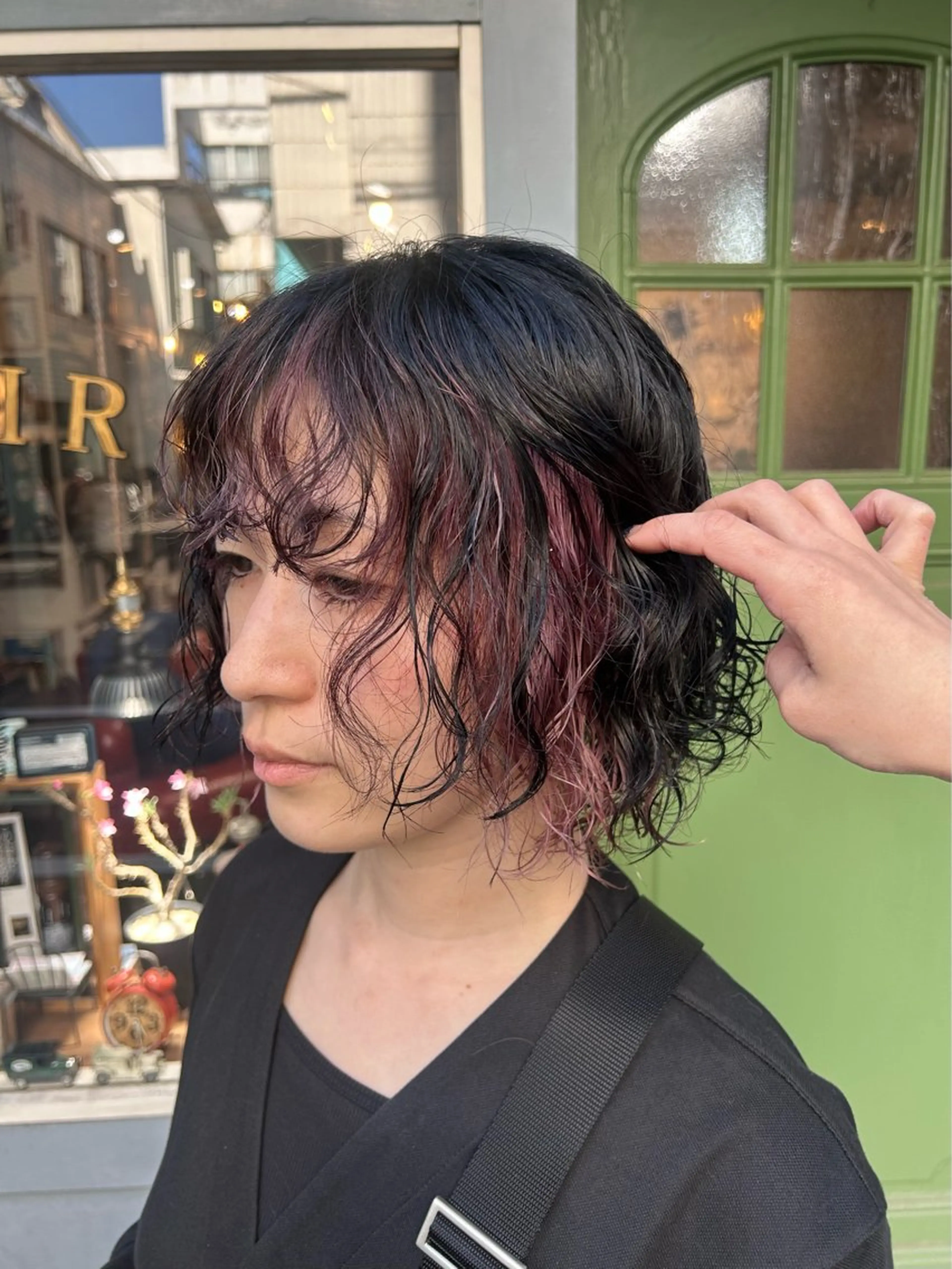 ショート パーマ カット パーマ トリートメント 清水千優/パーマ/透 明感カラー/メンズのヘアスタイル