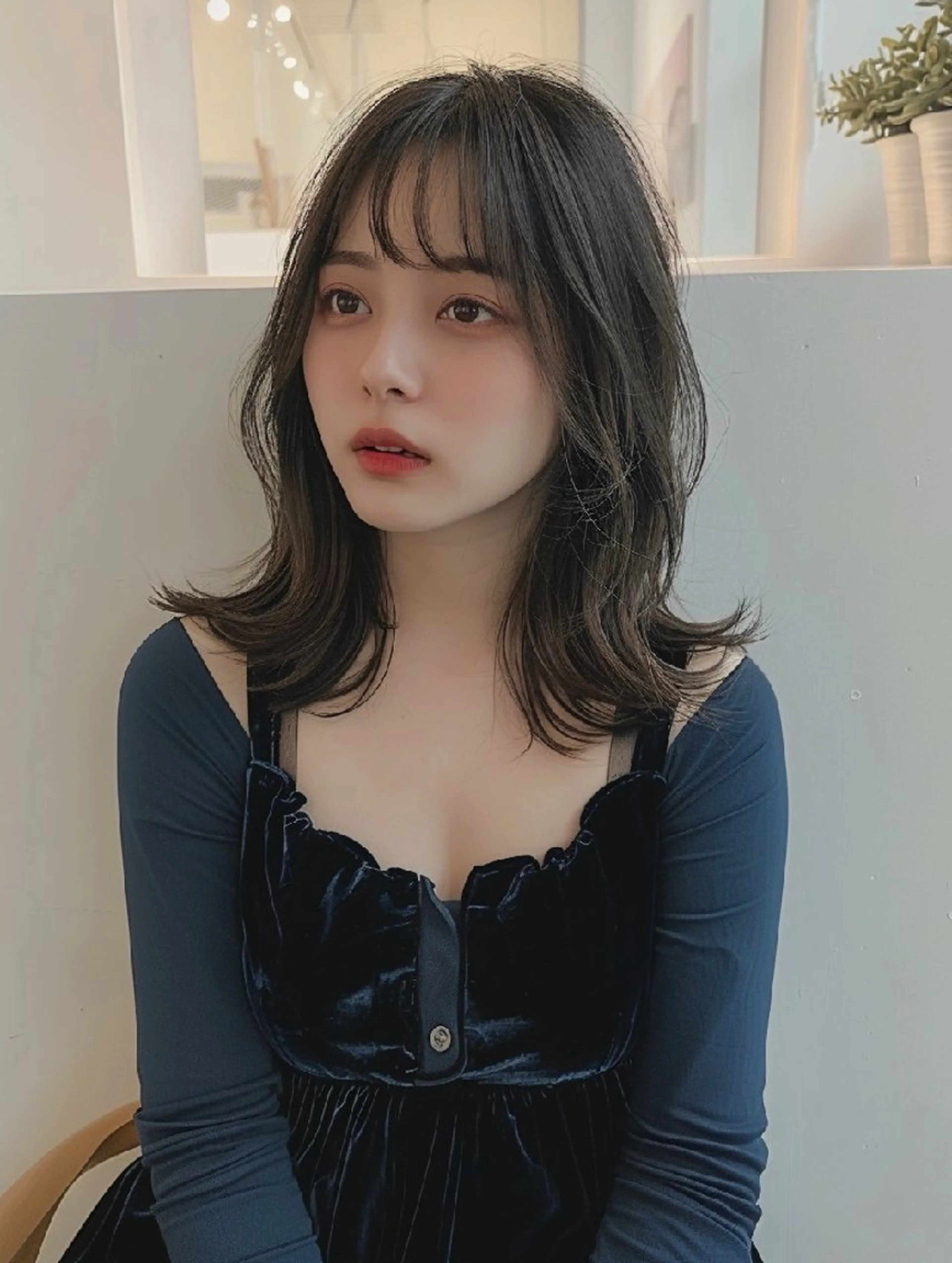 ミディアム カット ヘアカラー 美髪改善・ストレート 🌿エクステ/カンジのヘアスタイル