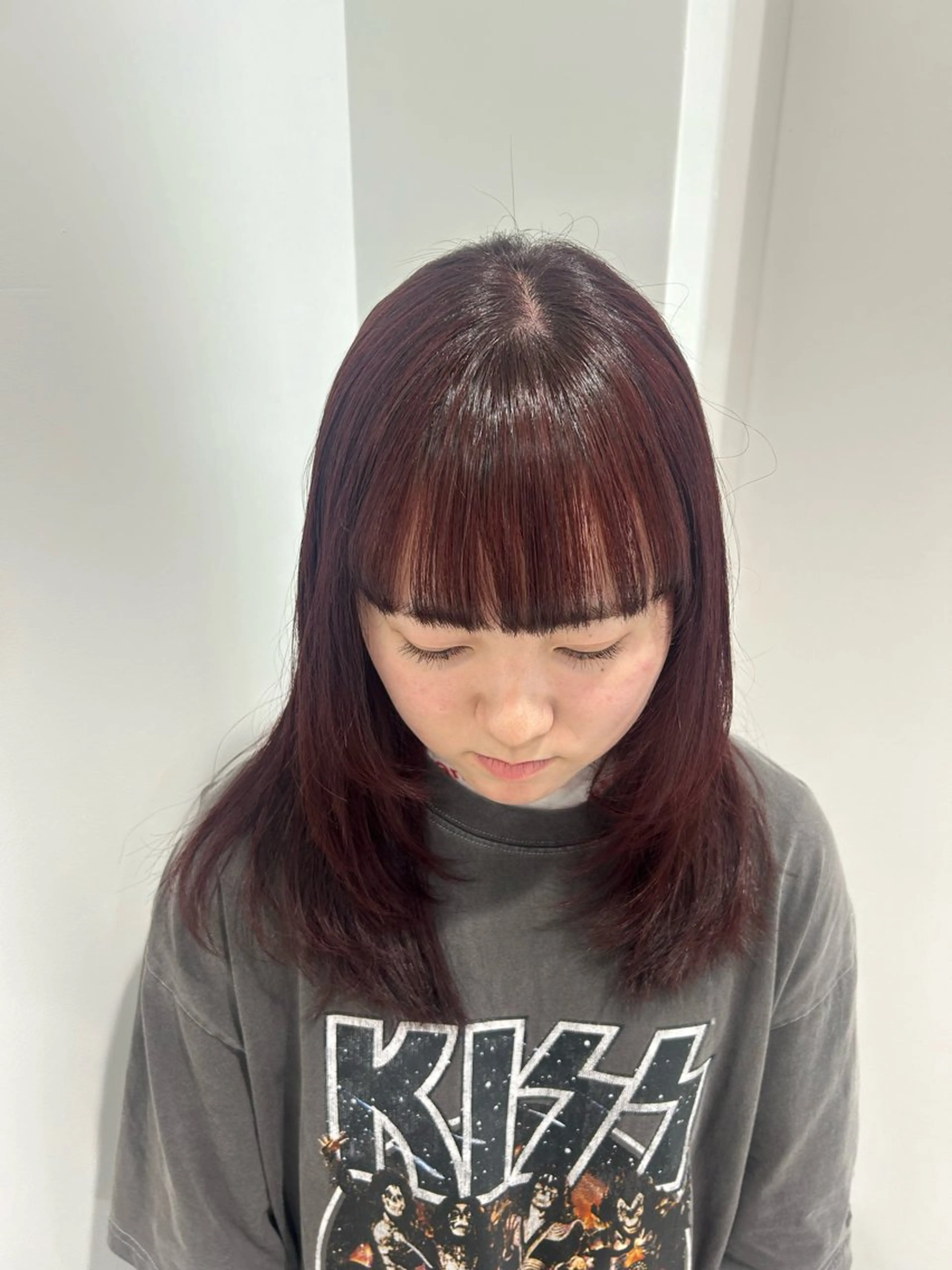 セミロング カラー 愛結 暖色カラー🎀🩰のヘアスタイル