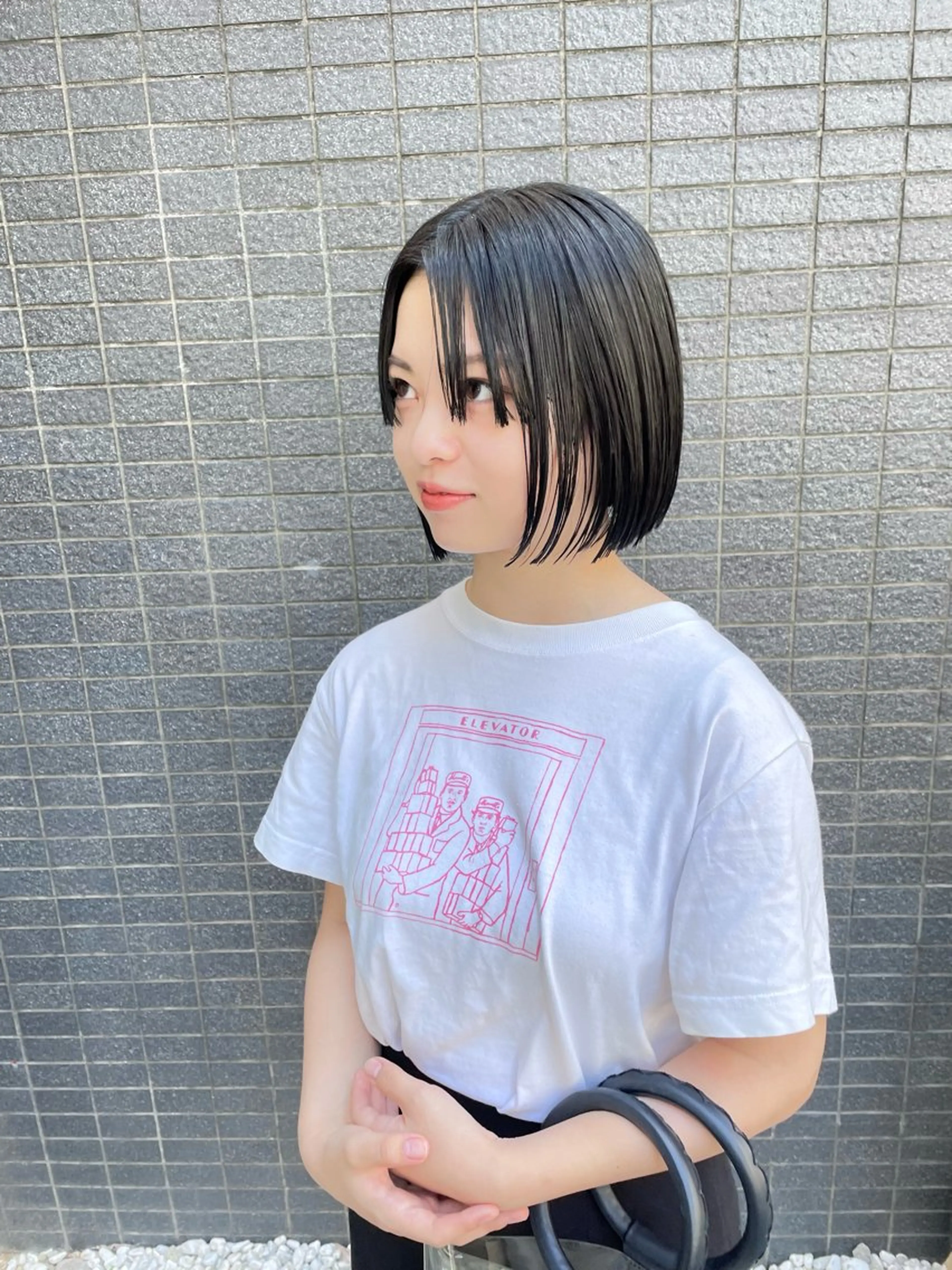 ミディアム カラー パーマ ヘアアレンジ メンズ 黒髪 カット ヘアカラー トリートメント tatsumi/ボブ ウルフ/レイヤーのヘアスタイル